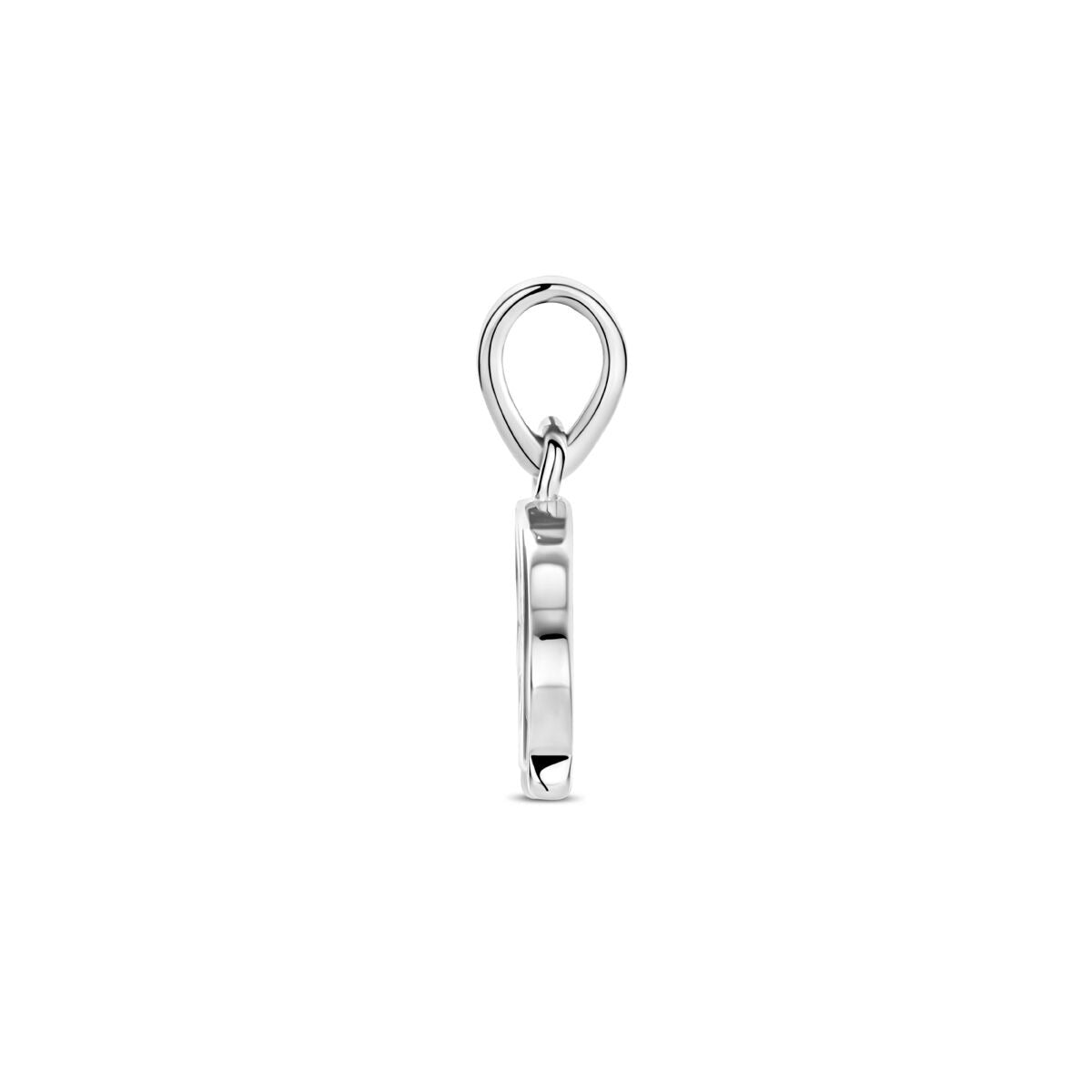 Pendentif pour enfant chien rhodié 14mm