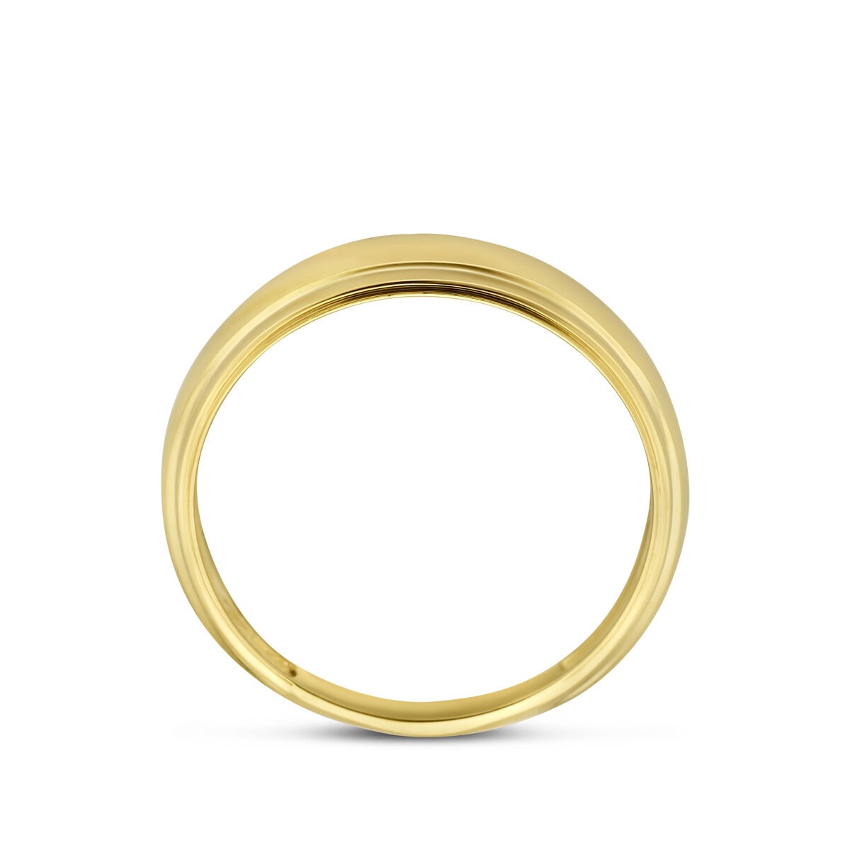 Bague pour femme en or jaune 14k avec large bande