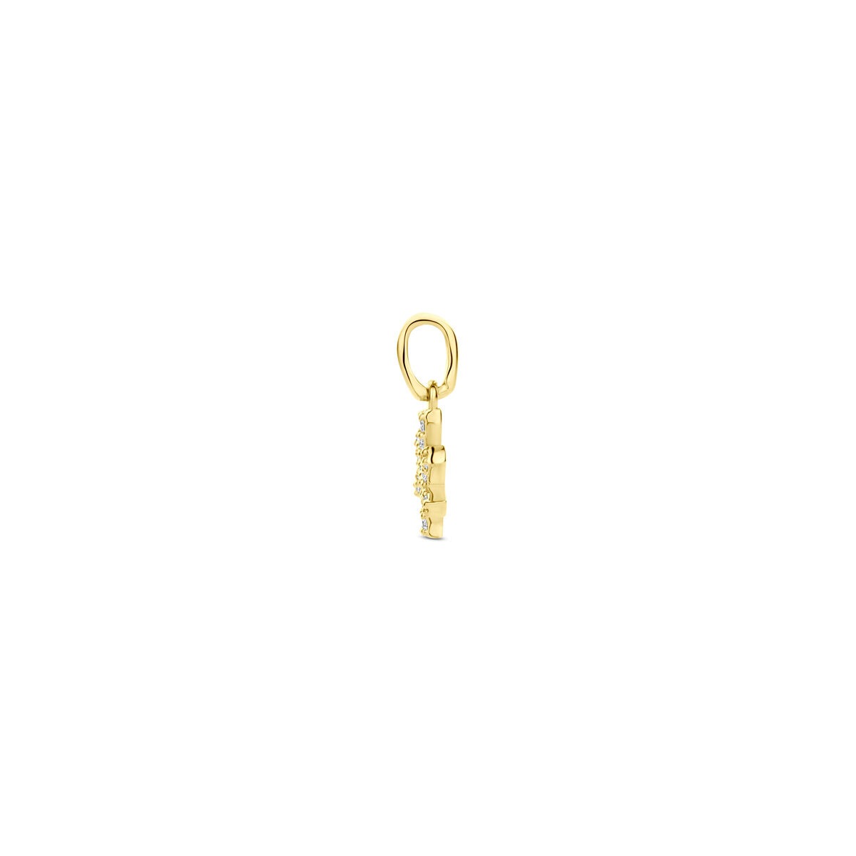 pendentif en or jaune 14k avec diamant