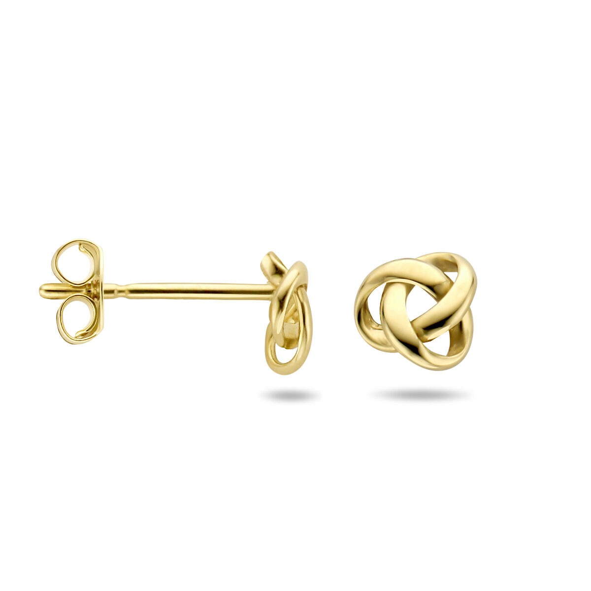 Puces d'oreilles en or 9k en forme de bouton – Boucles d'oreilles pour femme