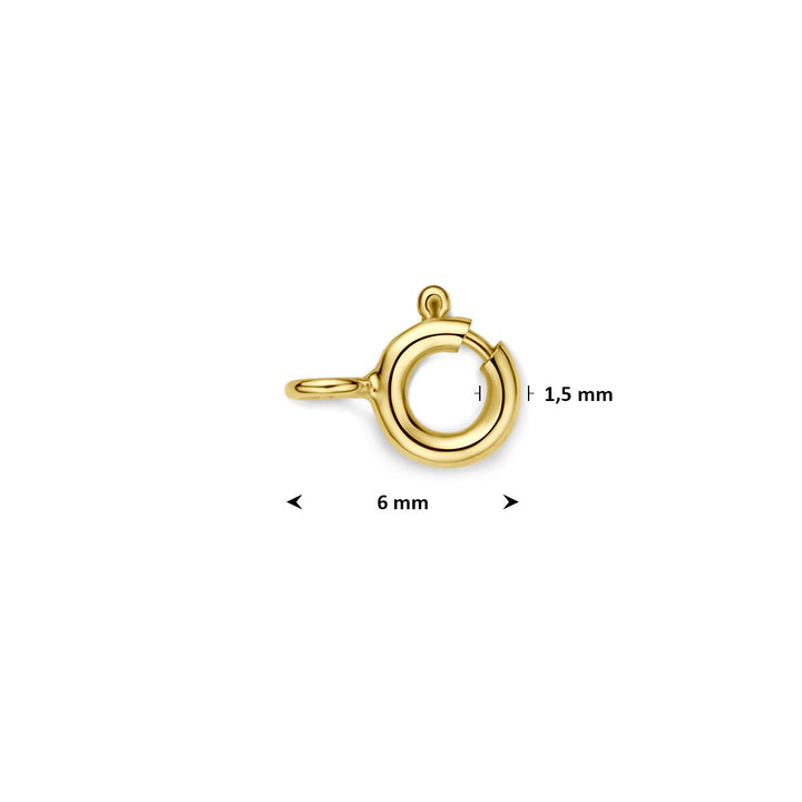 9k Geelgouden veerring 6 mm