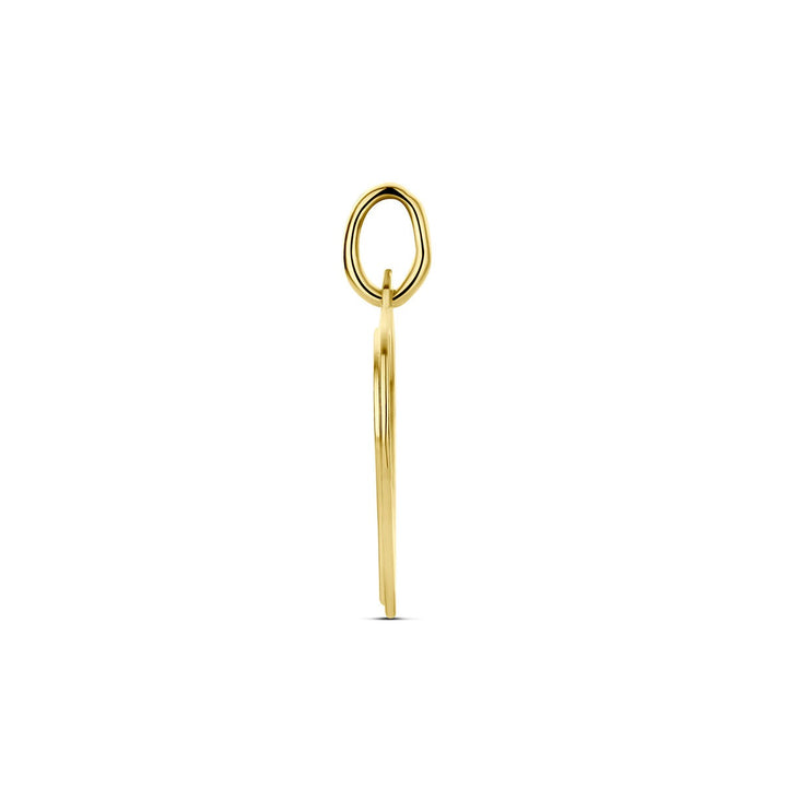 9k Geelgouden hart graveerhanger