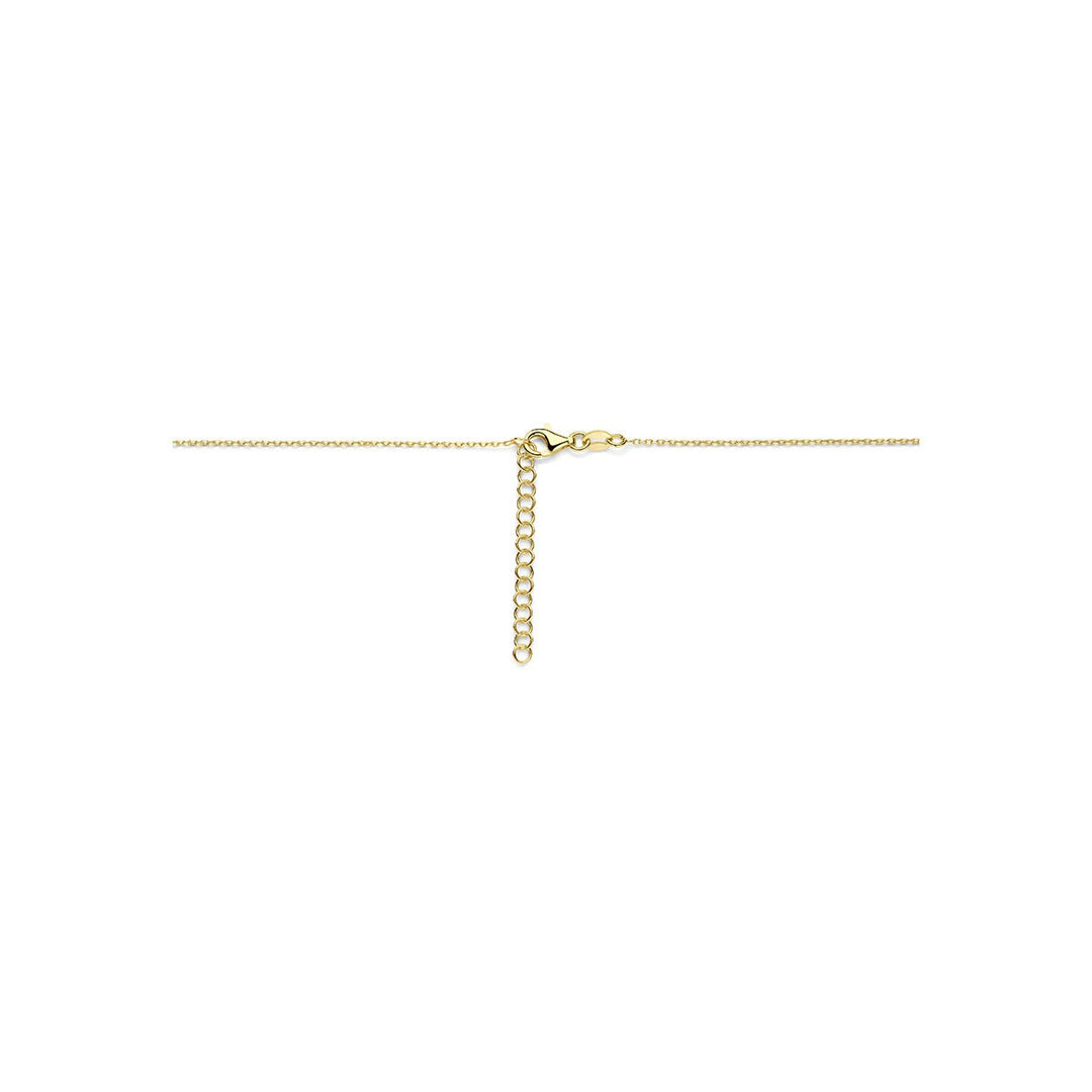 Geelverguld 925 zilveren Y-collier met hartjes