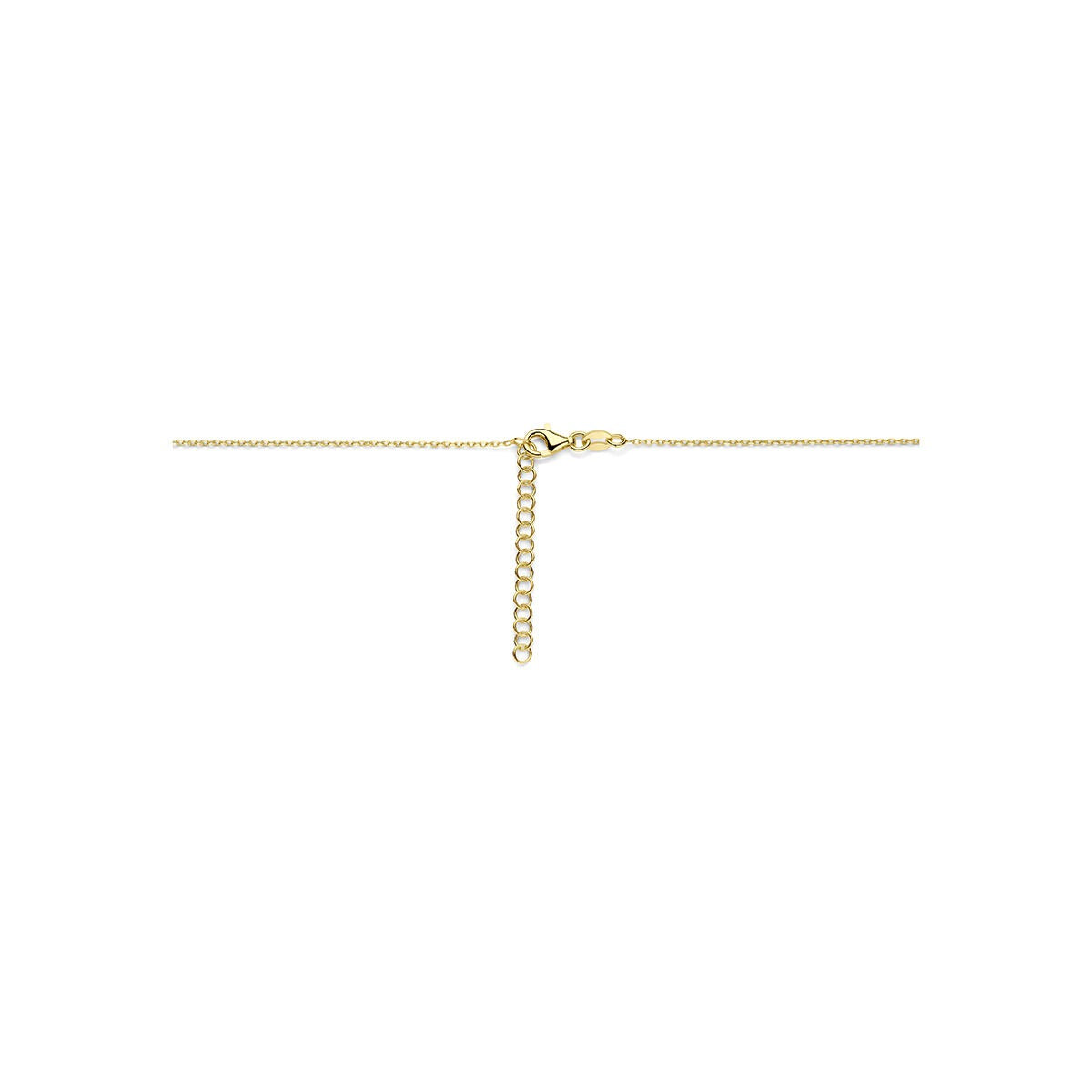 Geelverguld 925 zilveren Y-collier met hartjes