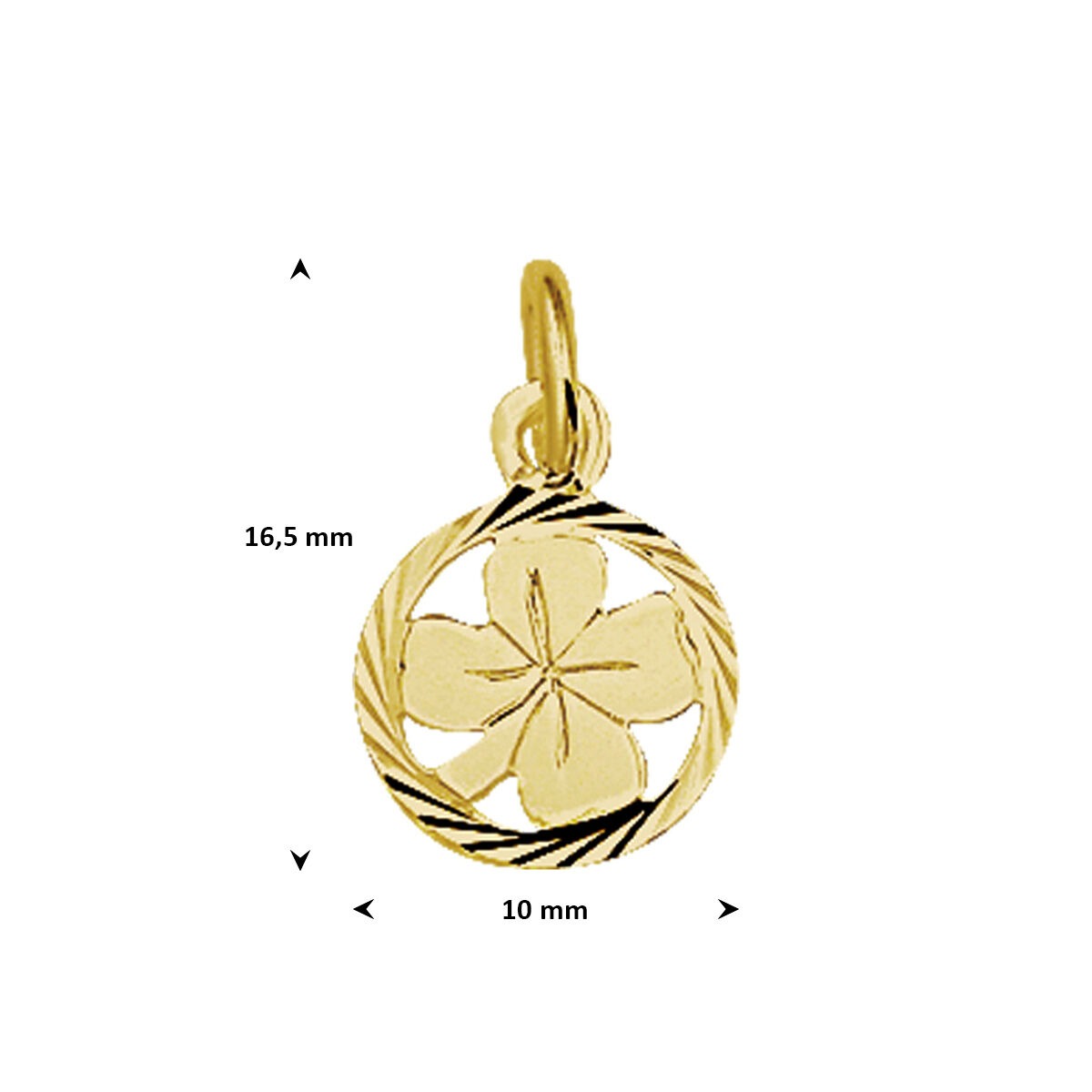 pendentif en or 9k trèfle