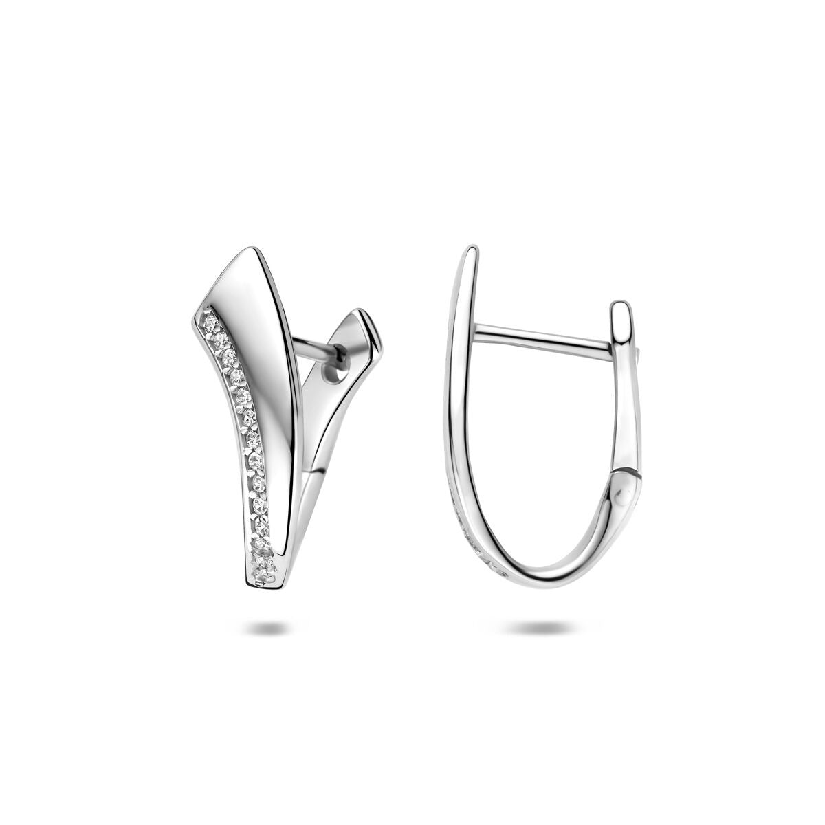 créoles zircone 19 mm argent rhodié