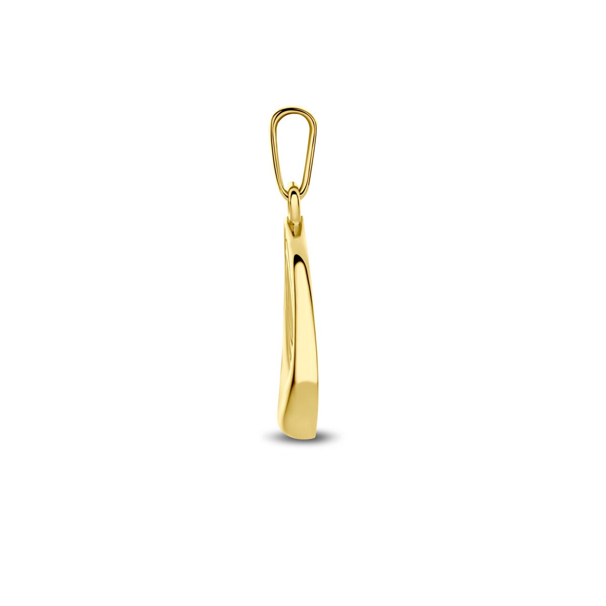 pendentif goutte en or jaune avec zircone