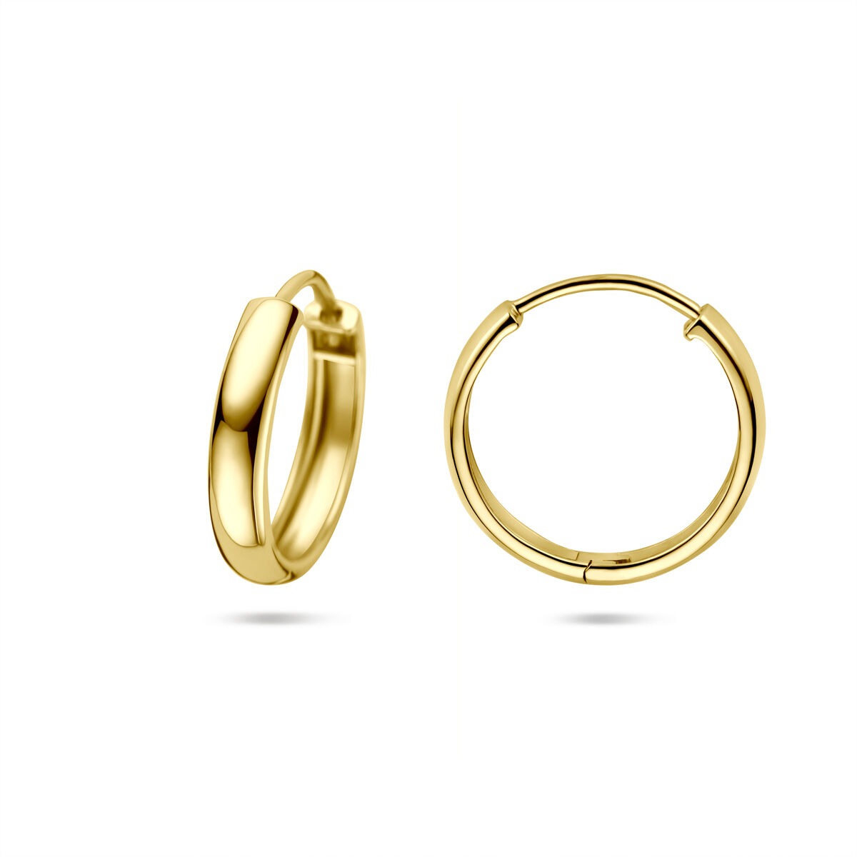 Créoles en or pour femme 14k avec fermoir à charnière