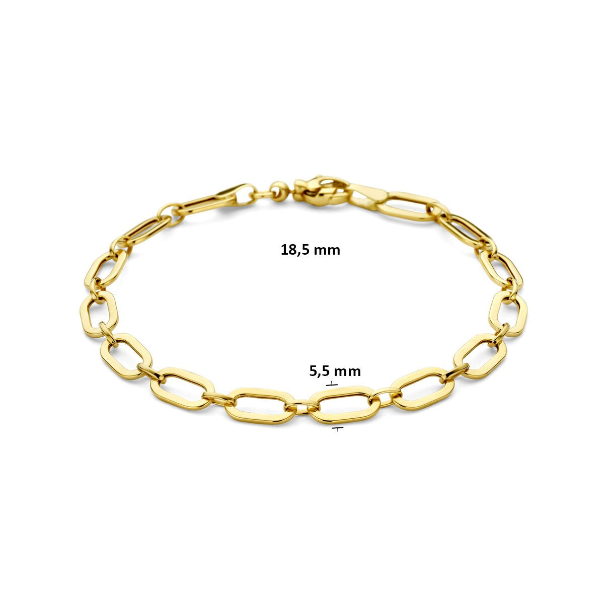 Bracelet en ancre en or jaune 9k pour femme