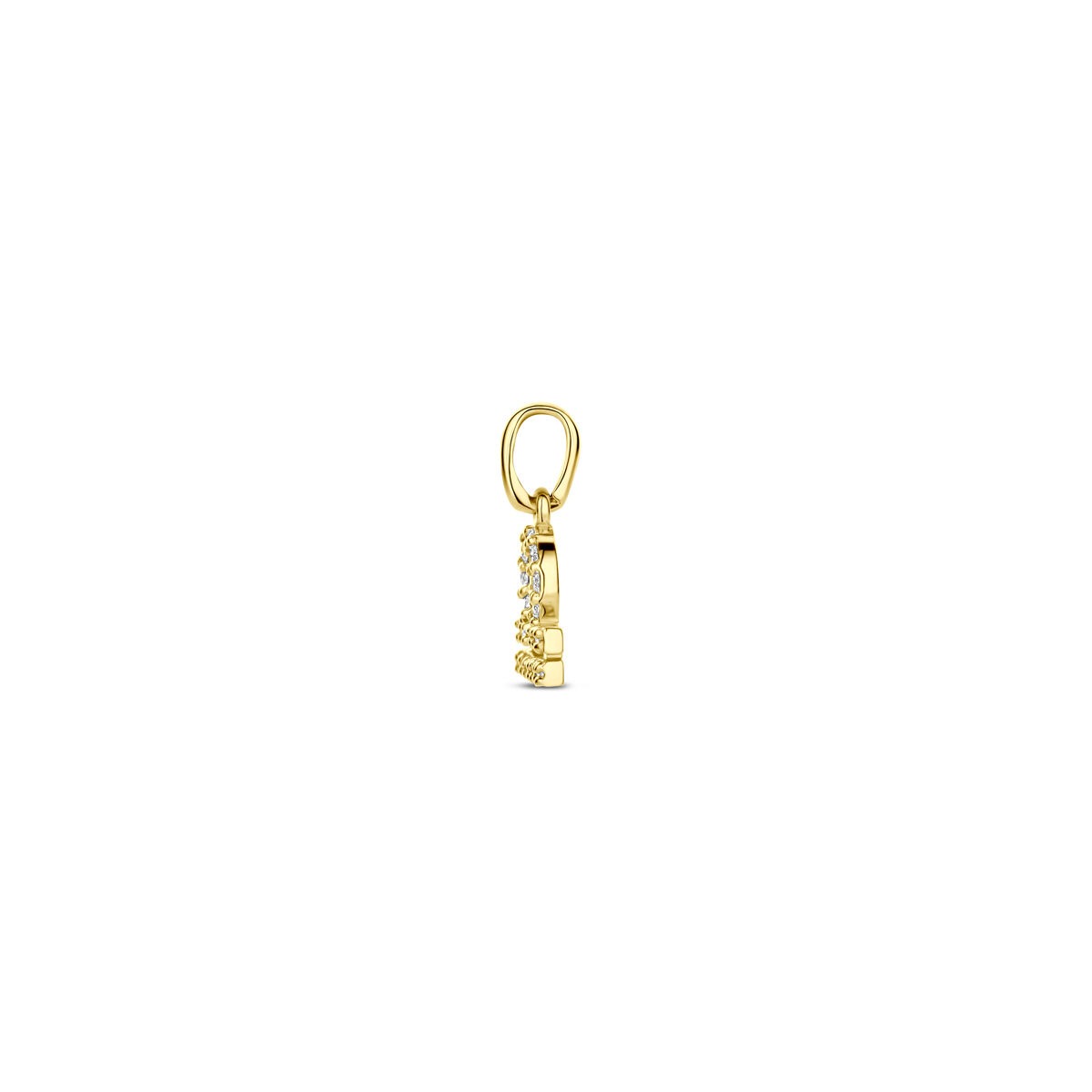 pendentif en or jaune avec diamant du signe astrologique
