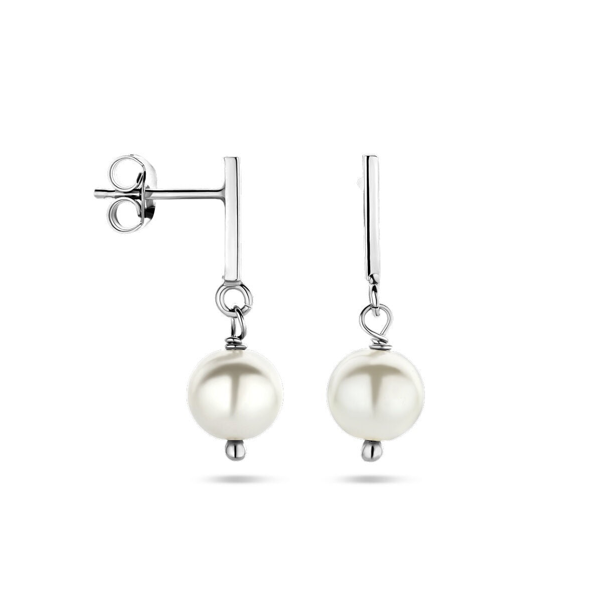 Boucles d'oreilles en argent avec perle d'eau douce