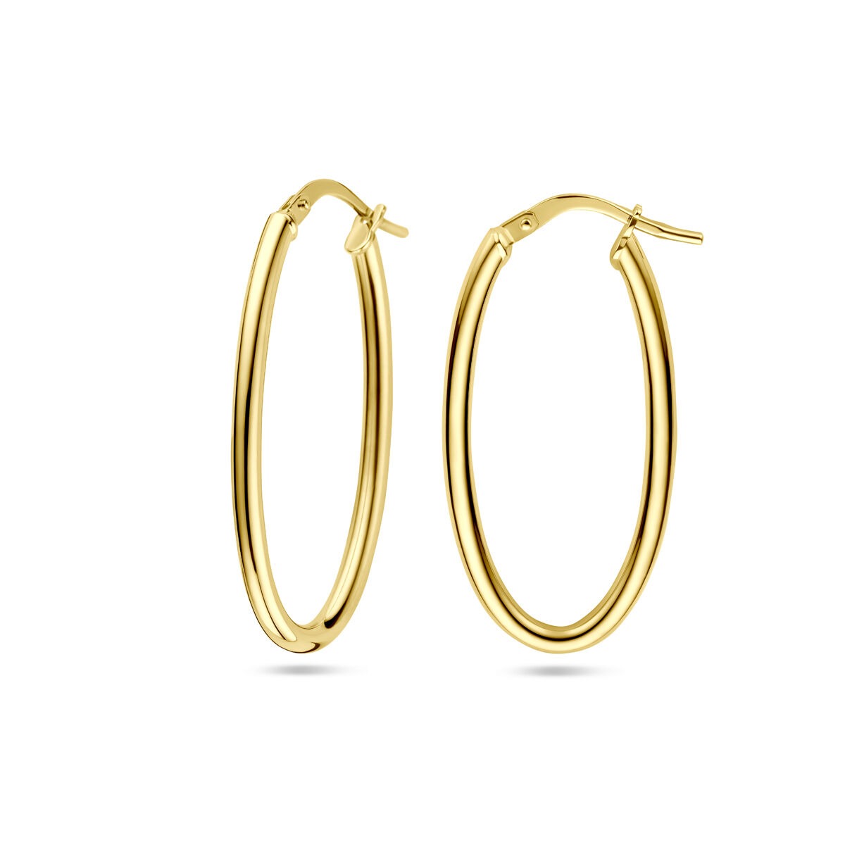 Créoles en or jaune 14k avec noyau en argent – 34x2mm