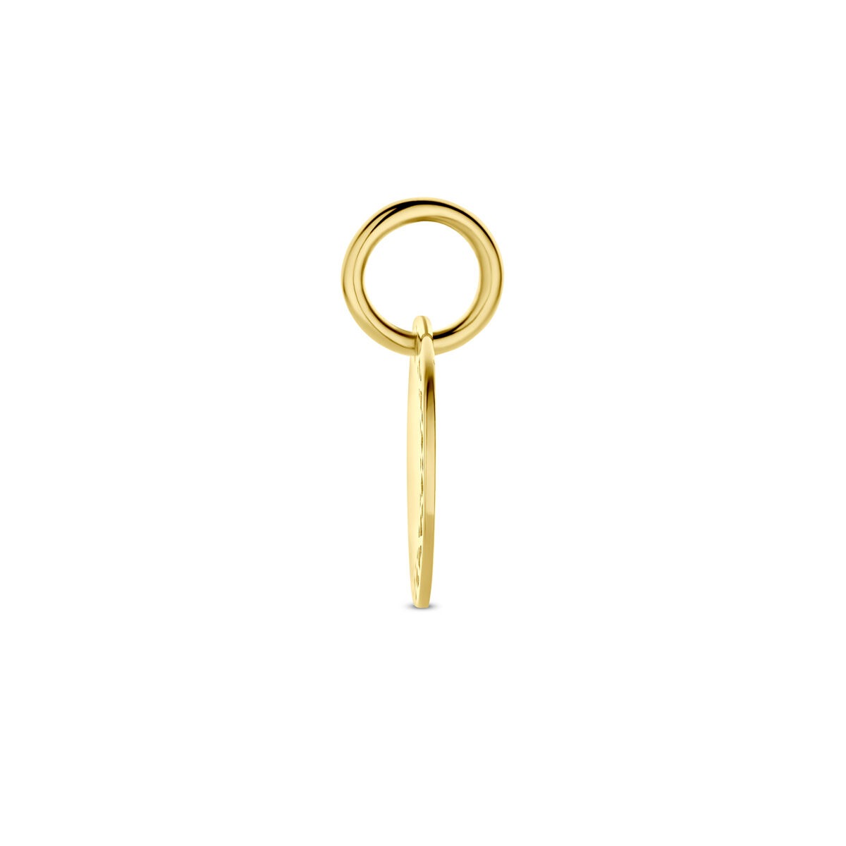 pendentif rond en or jaune 14k