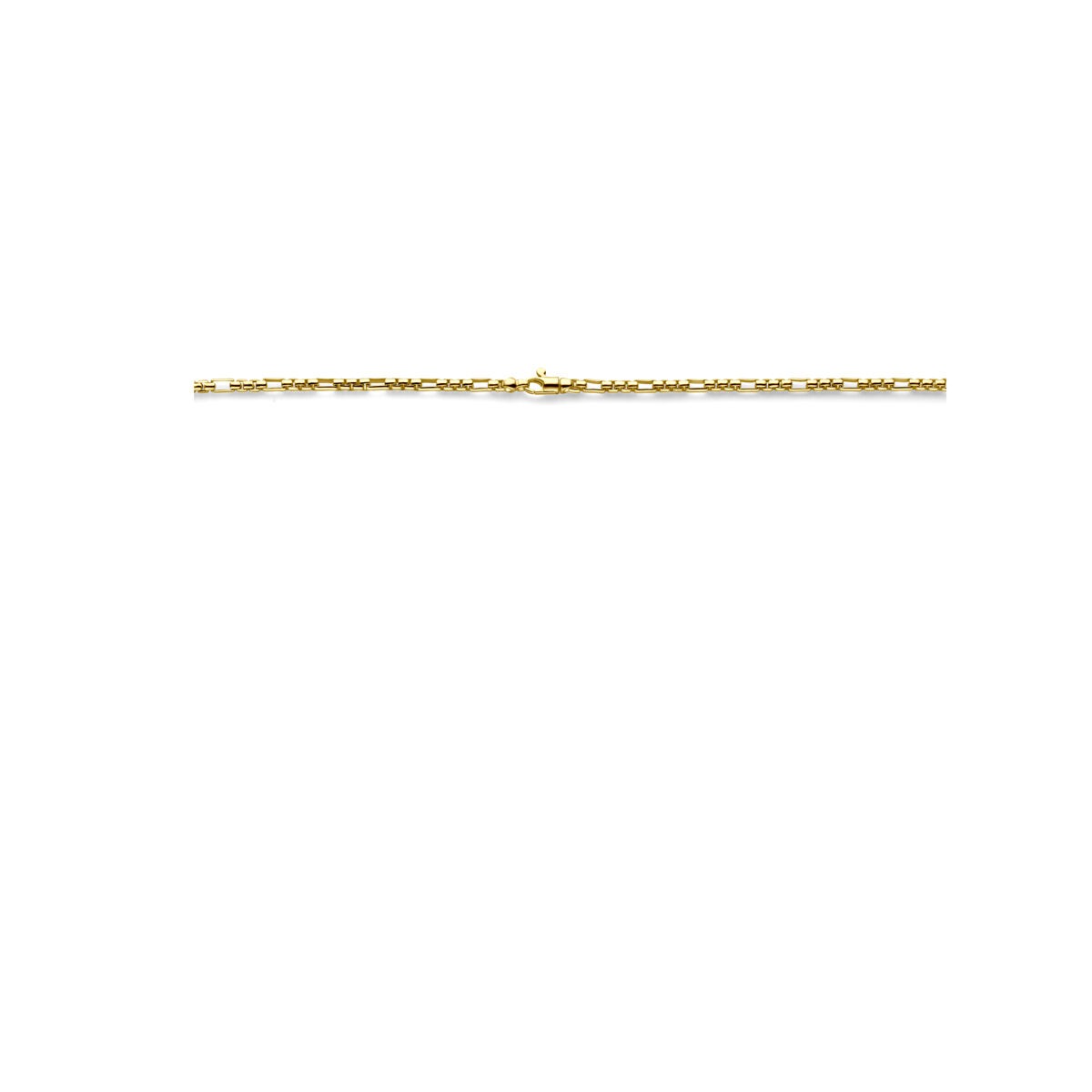 Collier pour femme en or jaune 14k avec noyau en argent – 45 cm