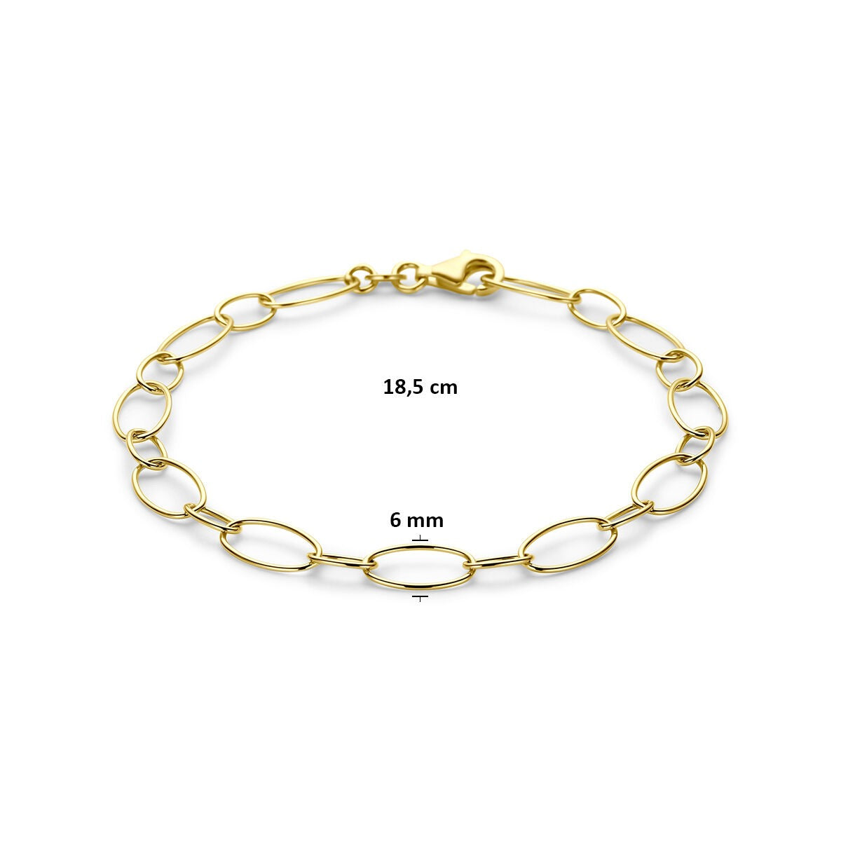 bracelet en or jaune ancre 14k