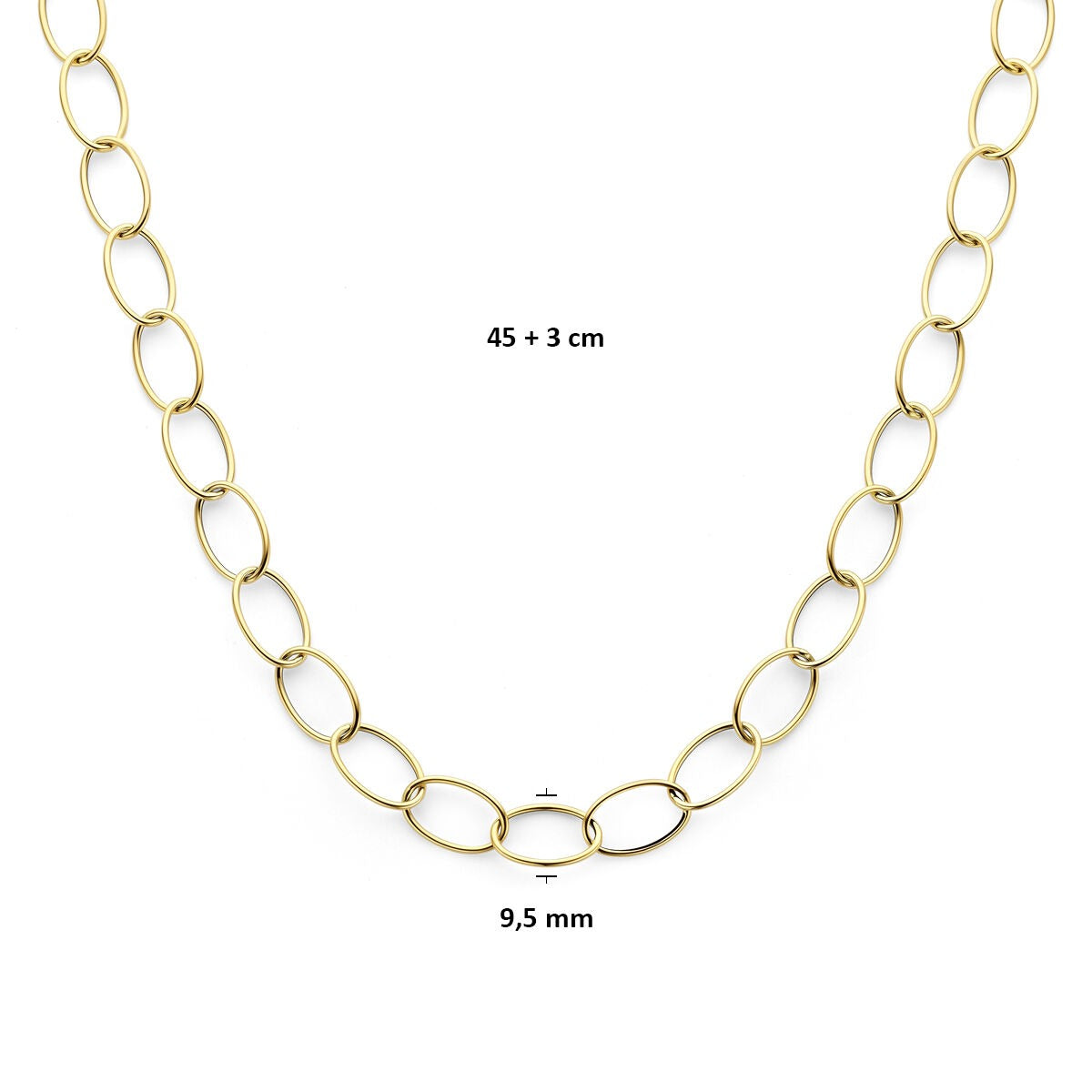 collier ancre en or jaune pour femme