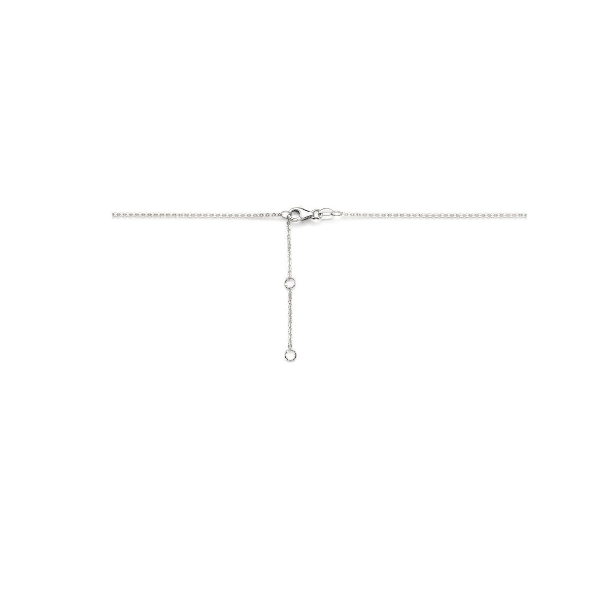 Collier en or blanc 14k avec pendentif diamant