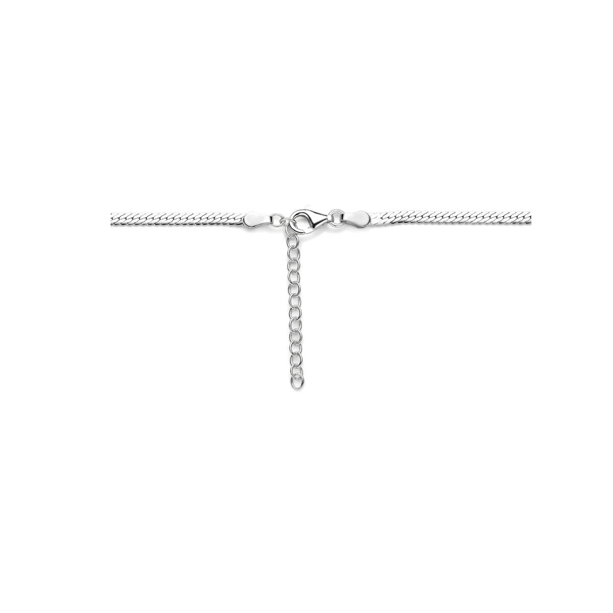 Collier en argent pour femme avec maille gourmette fine 2.6mm