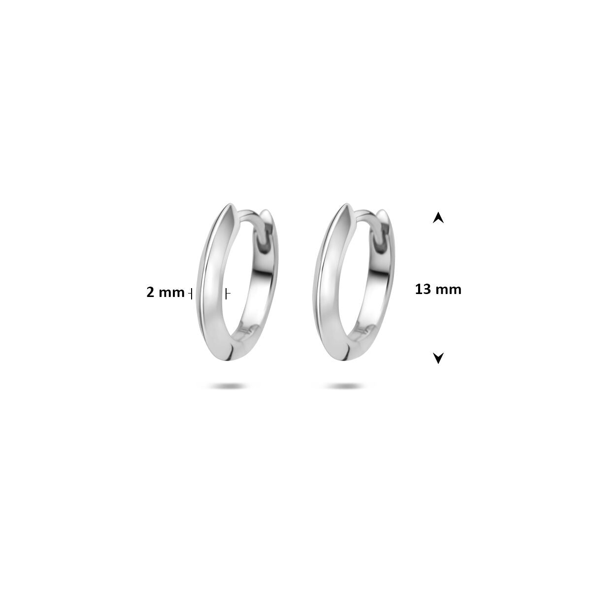 créoles 13 mm argent rhodié