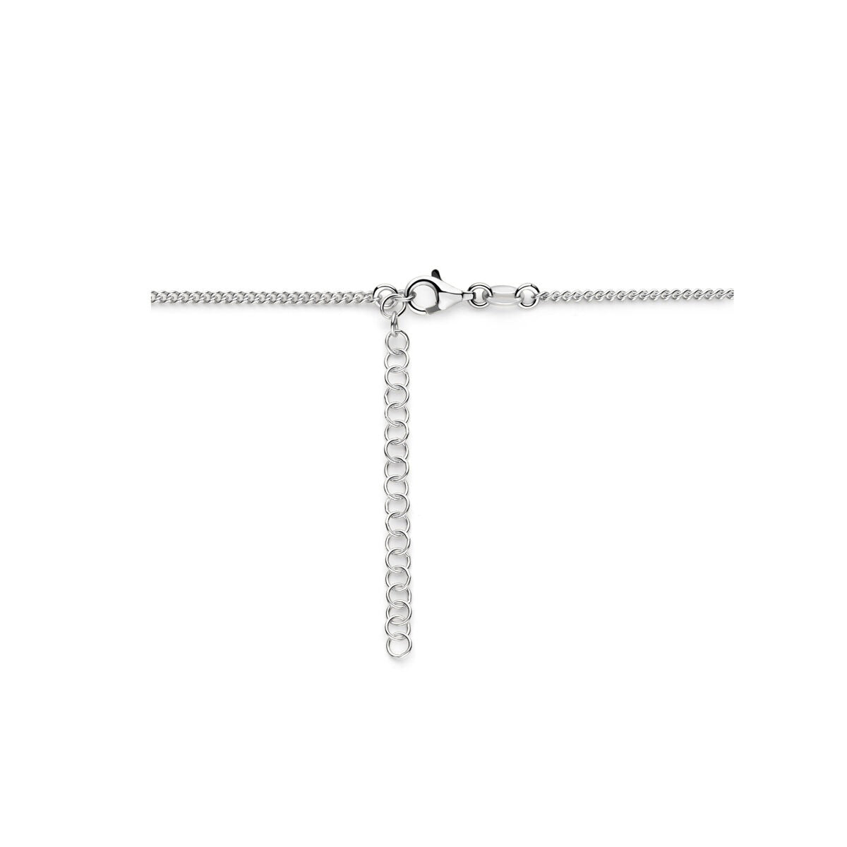 Collier en argent – rhodié argent 925 avec double épaisseur de maille