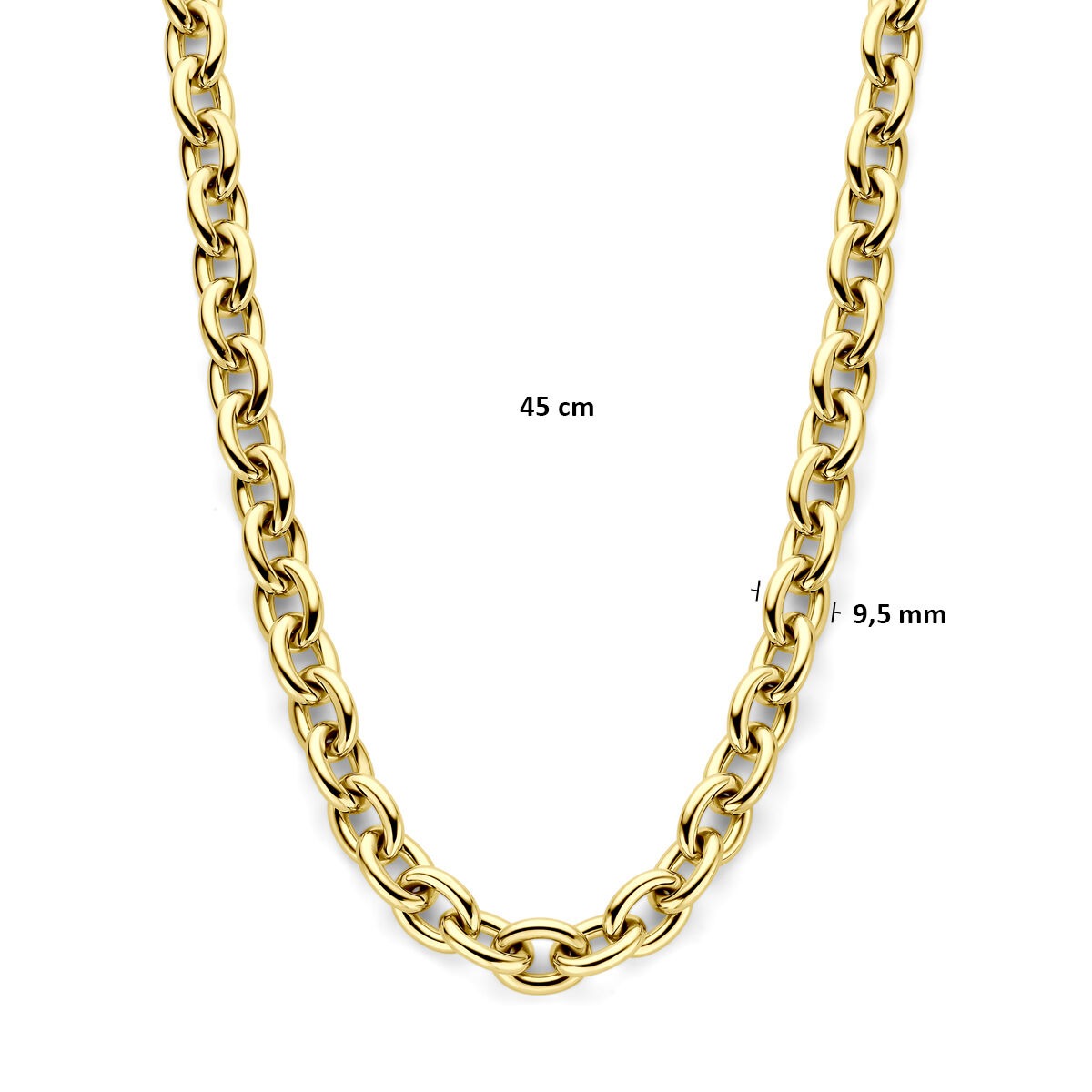 Collier en or 14k maille ancre – pour femme