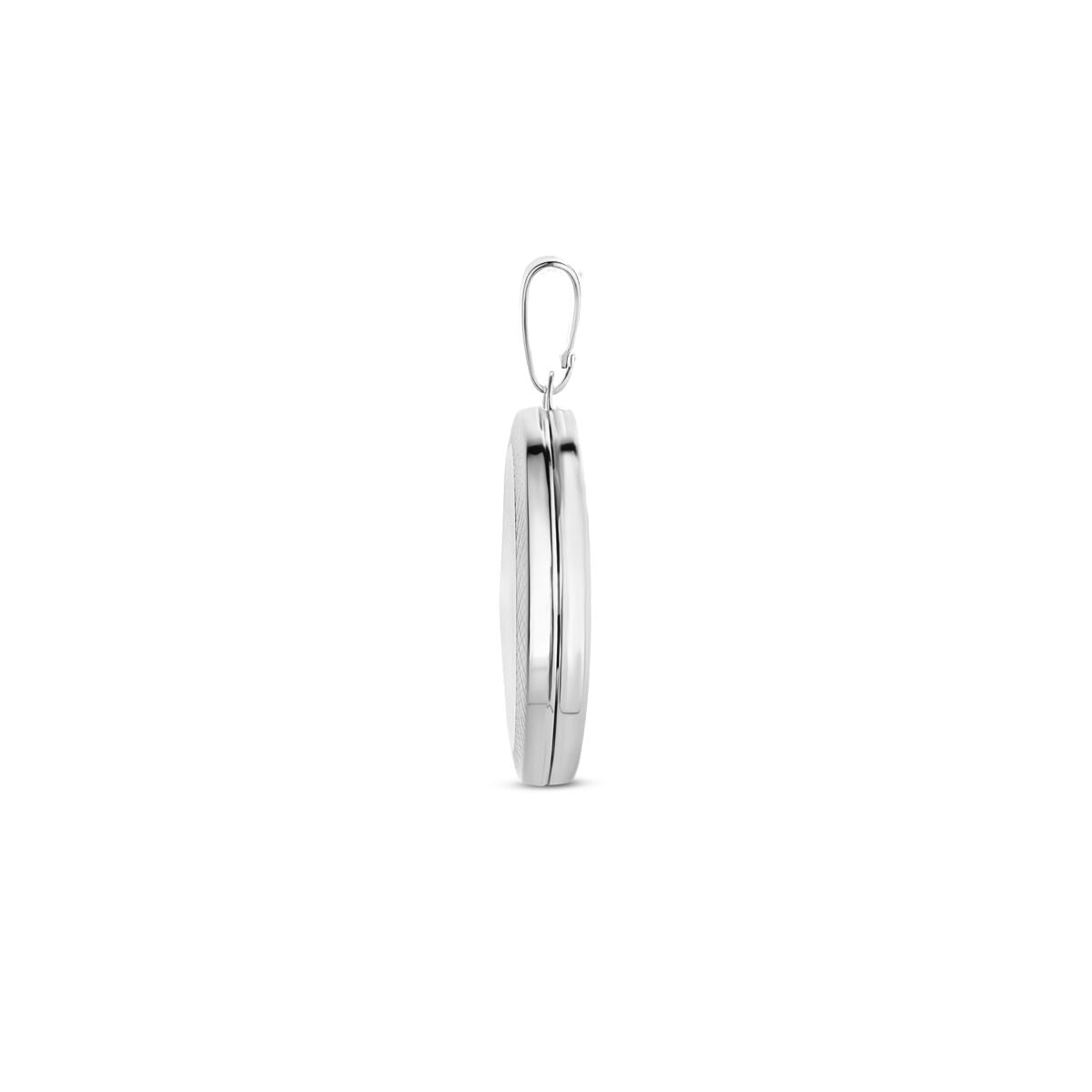 Médaillon argent – ovale rhodié argent 925