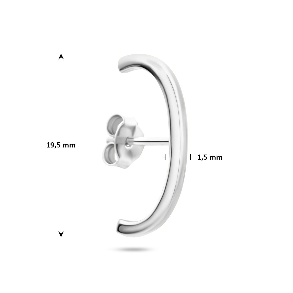 Boucles d'oreilles suspendues en argent 925 rhodiées