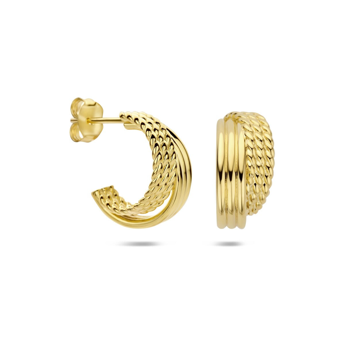 Boucles d'oreilles en argent jaune plaqué or