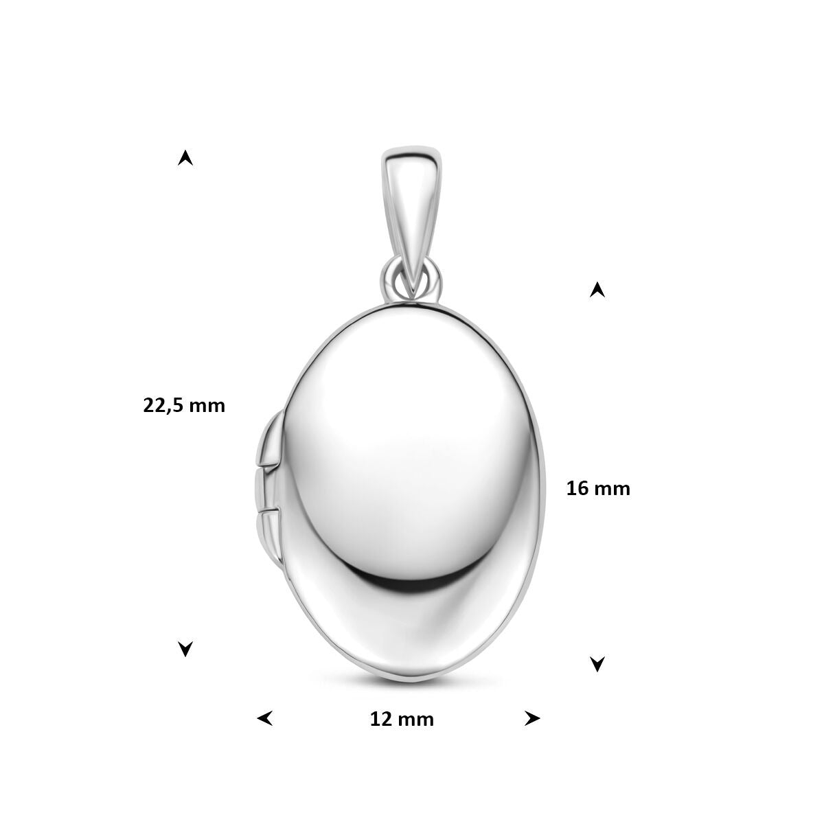 Médaillon en argent 925 plaqué rhodium