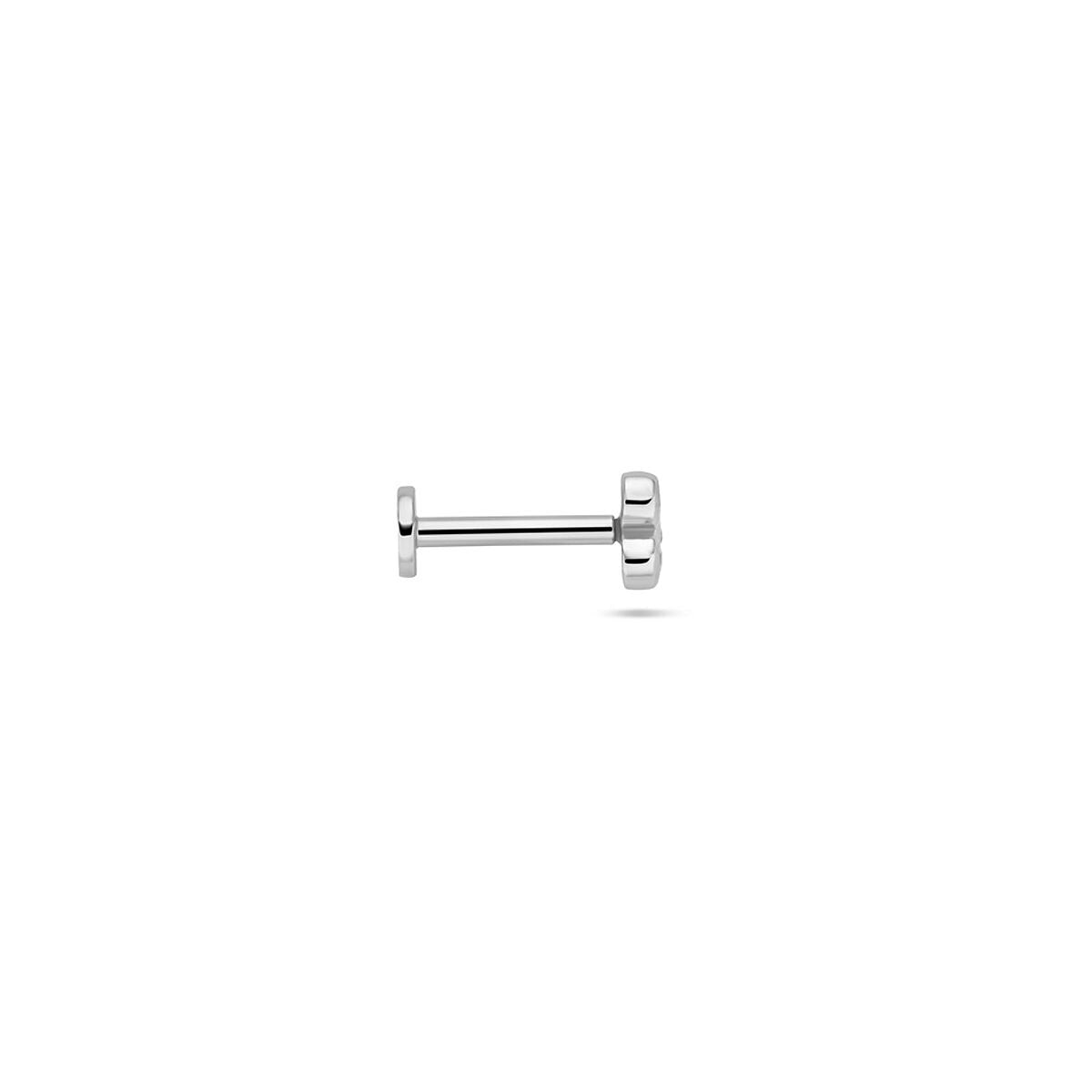 Piercing argent avec zircone – rhodié 925