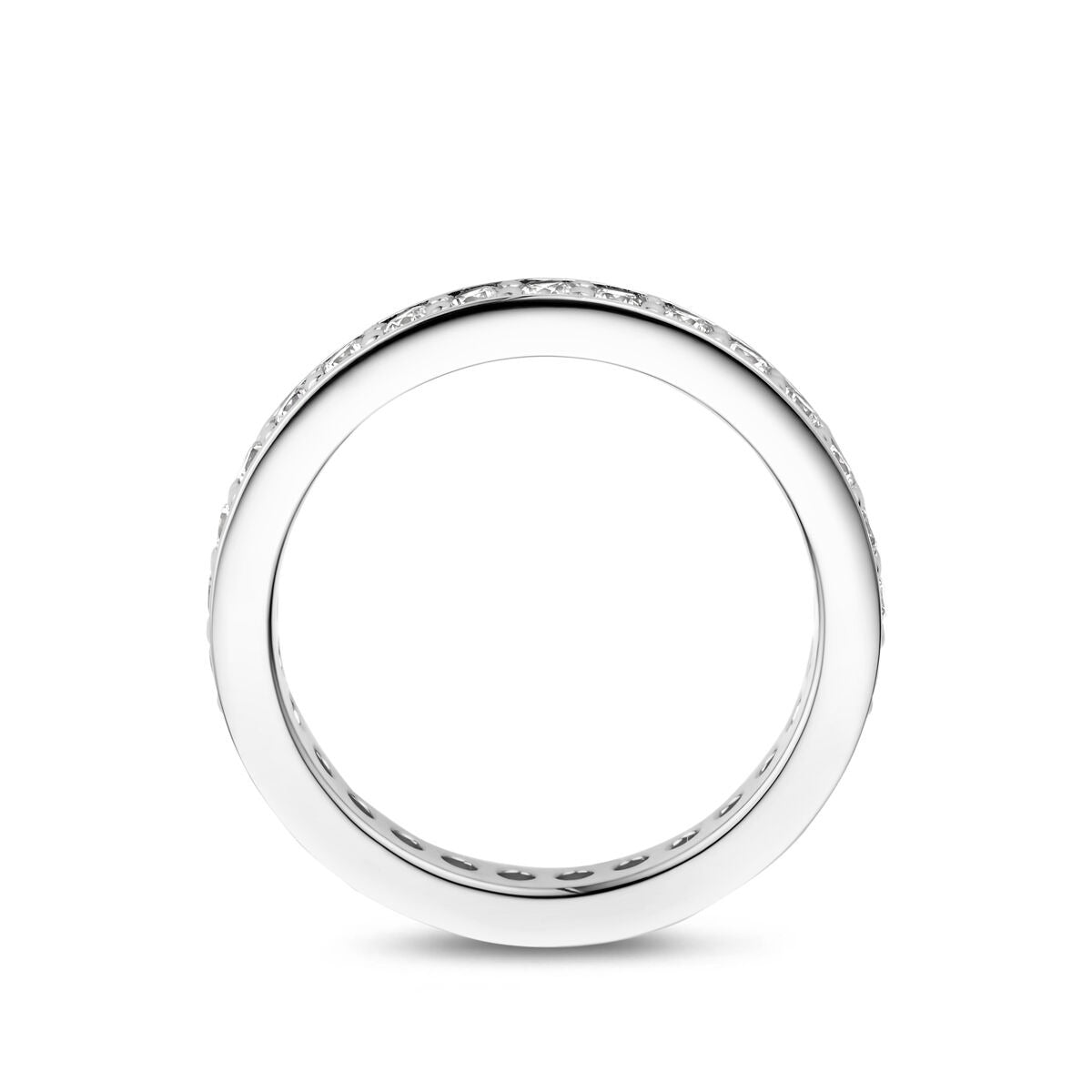 Bague en argent 925 rhodiée avec zircone 2,9 mm