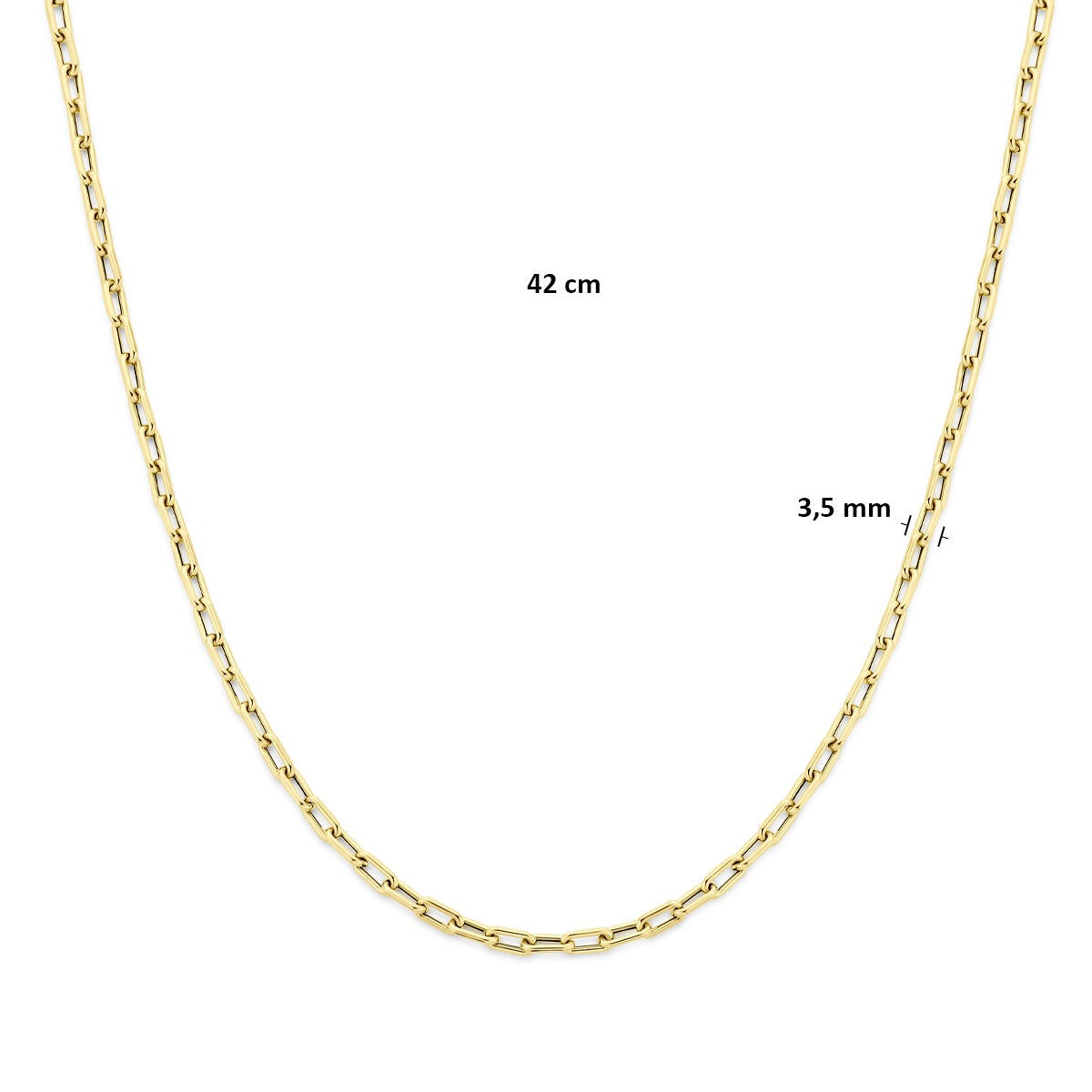 collier en or jaune ancre 9k