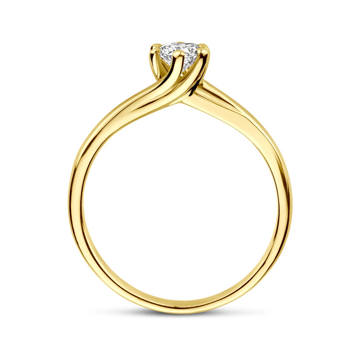 bague en or jaune 14k avec diamant cultivé en laboratoire – 0.30ct