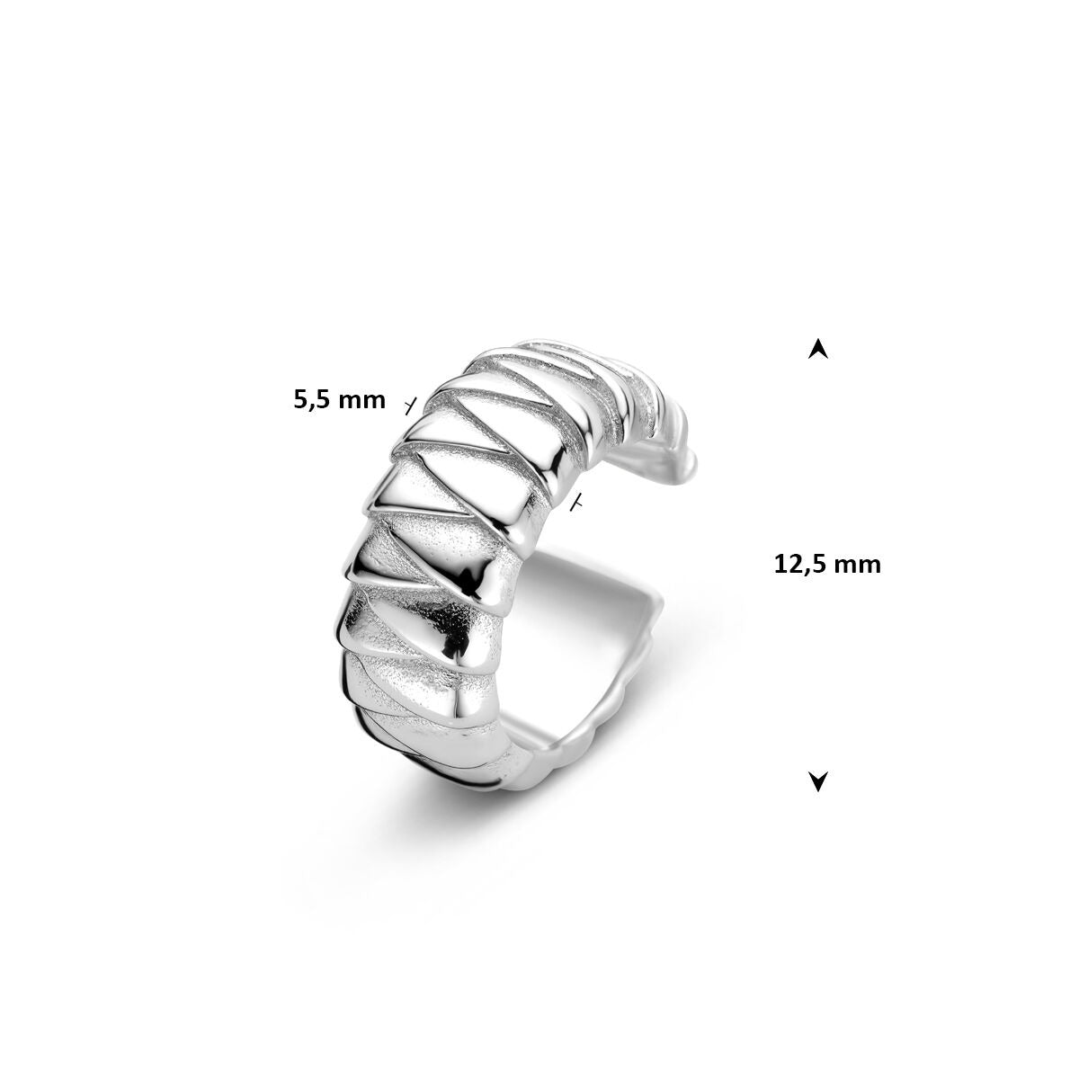 Boucle d'oreille en argent – rhodié argent 925