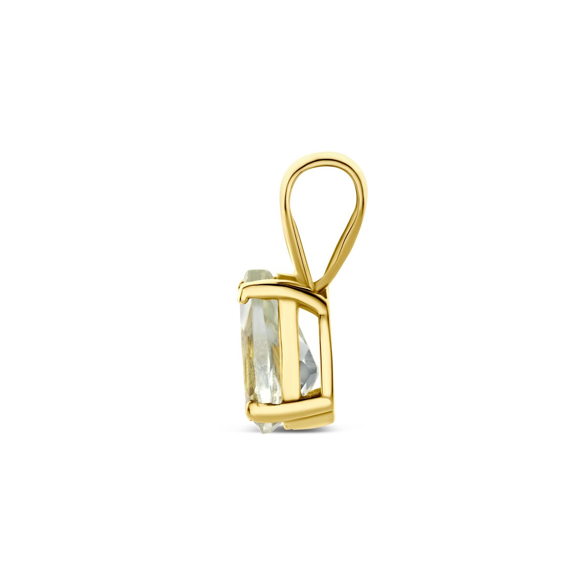 pendentif en or jaune 14k avec améthyste verte