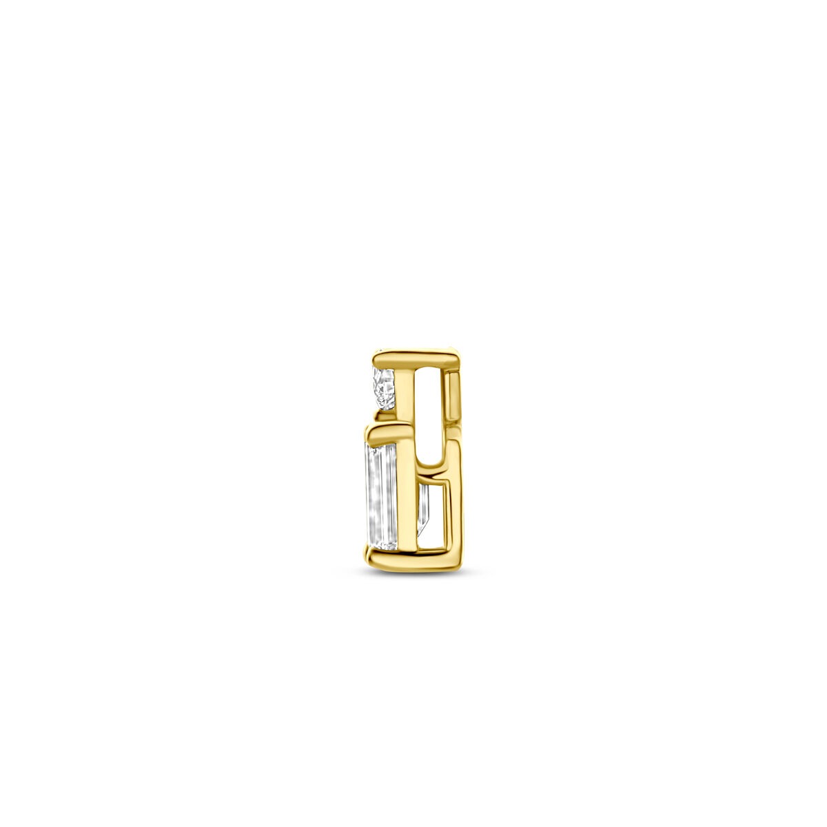 pendentif en or jaune 14k avec diamant synthétique 0,33 ct