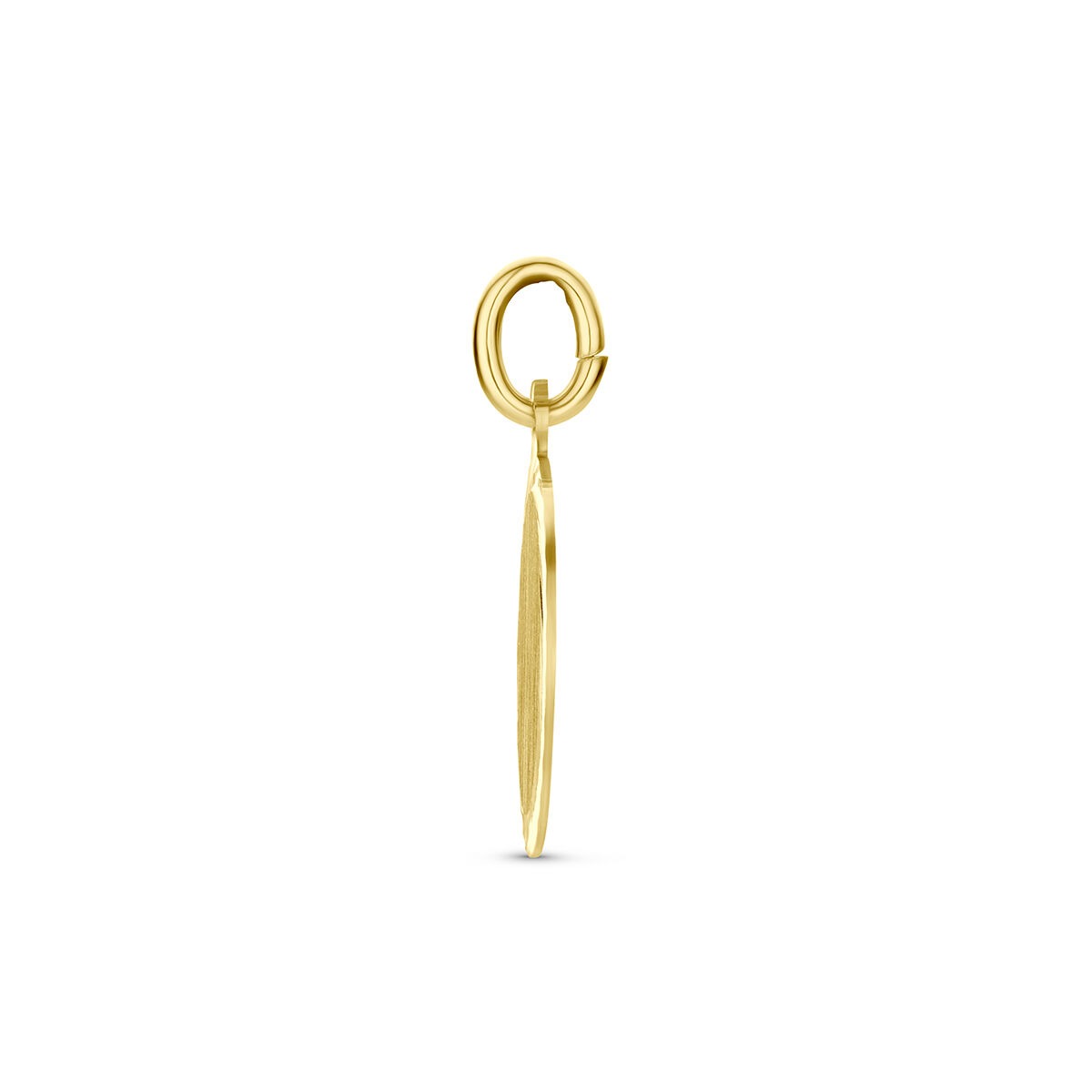 9k Geelgouden ronde graveerhanger