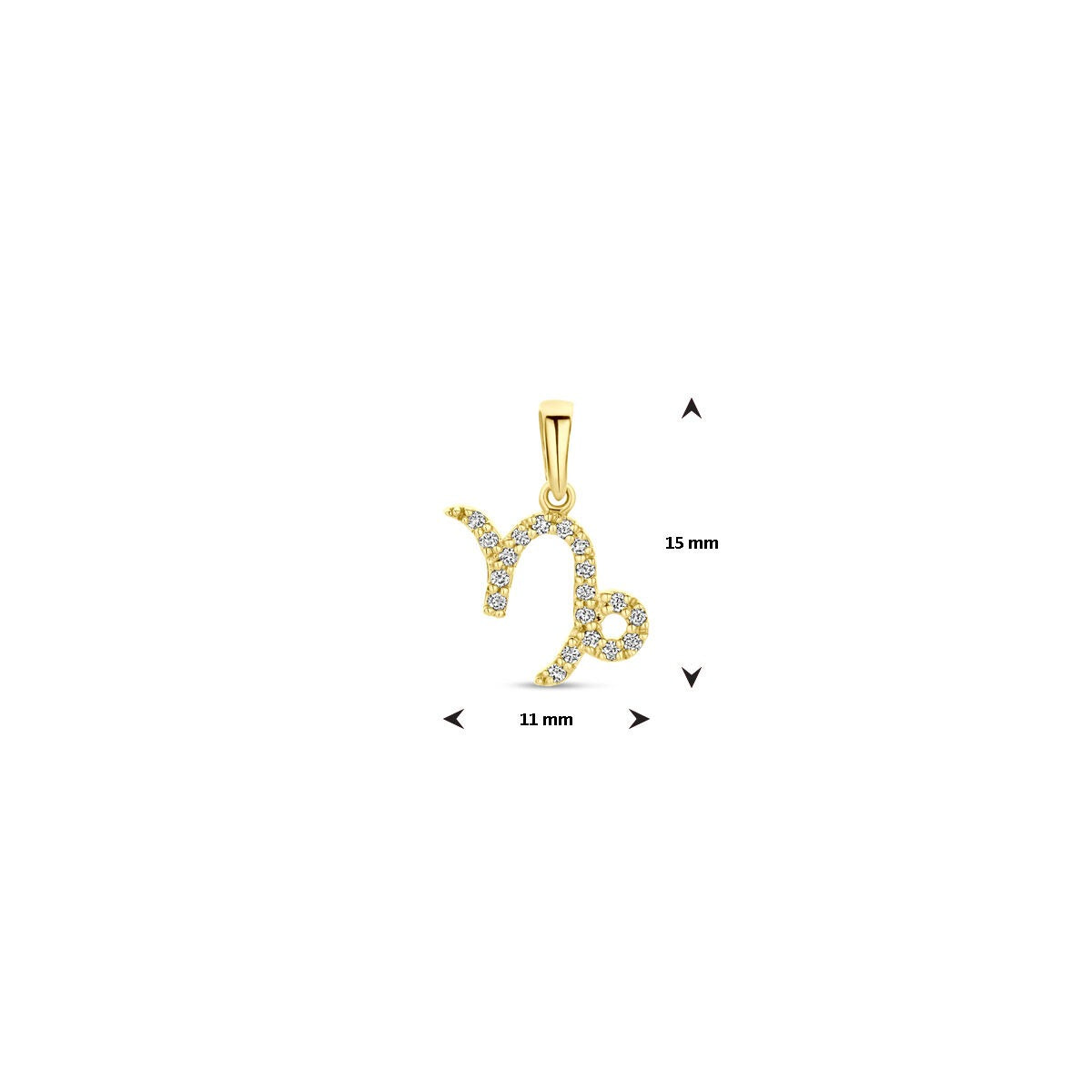 pendentif en or jaune 14k avec diamant