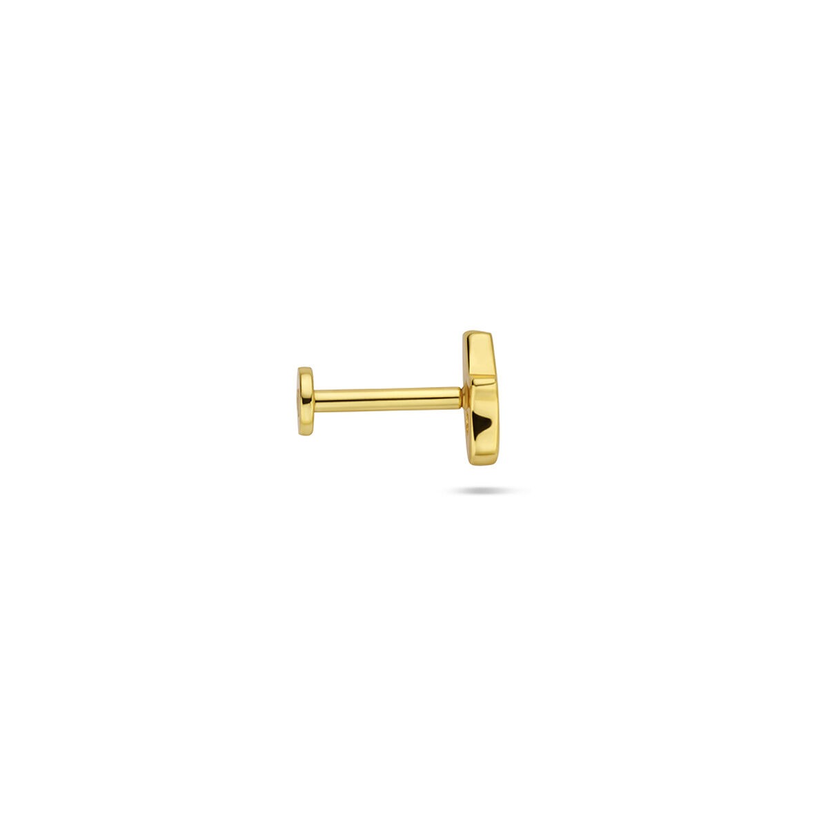 Piercing plat arrière plaqué or Main de Fatima – 925 argent avec zircone