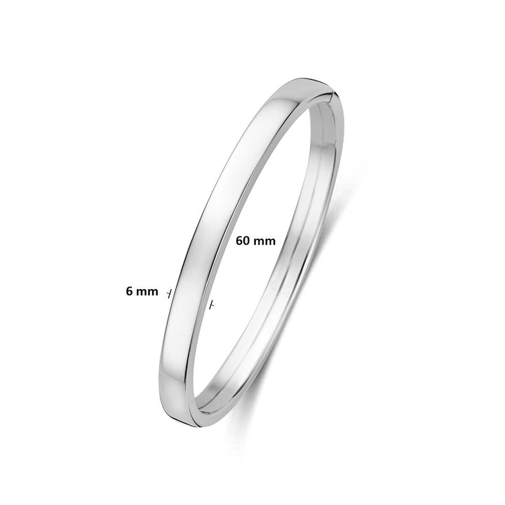Gerhodineerde 925 zilveren bangle