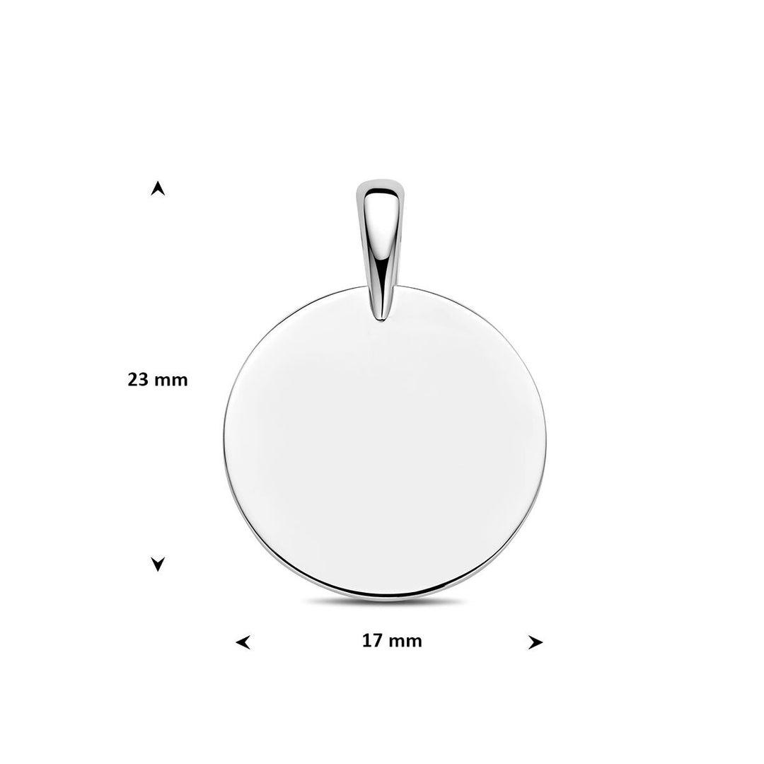 Gerhodineerd 925 zilveren graveerhanger