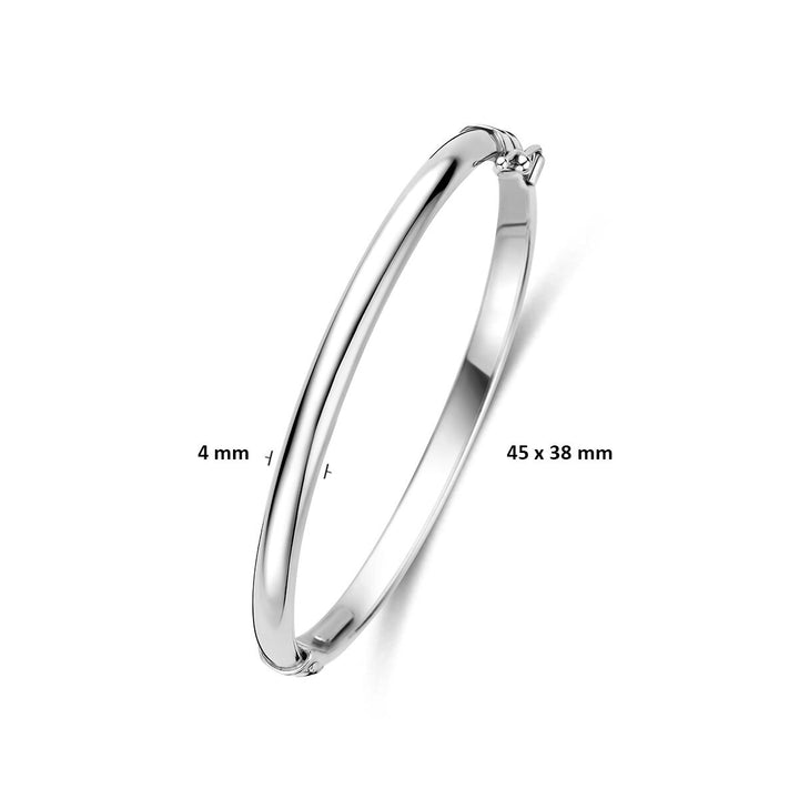 Gerhodineerde 925 zilveren bangle