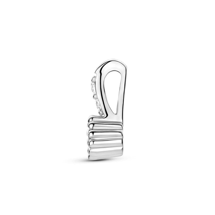 Gerhodineerde 925 zilveren hanger met zirkonia