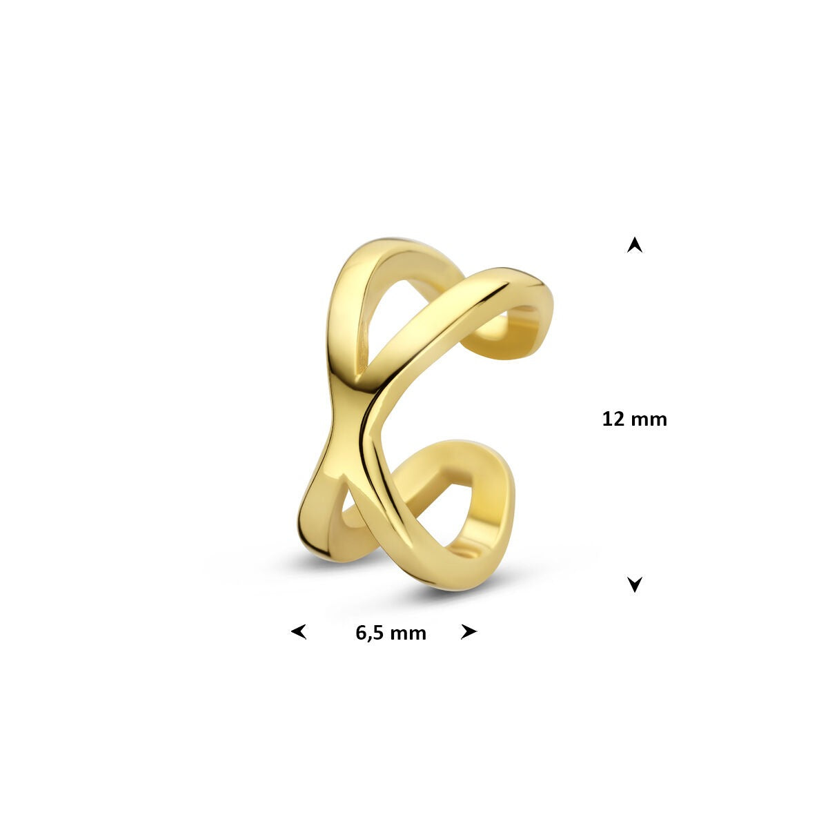 Ear cuff plaqué or 925 argent jaune