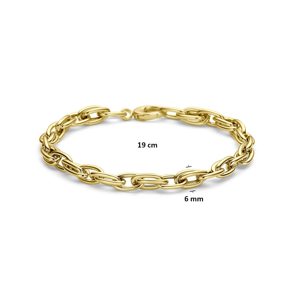 9k Geelgouden anker armband