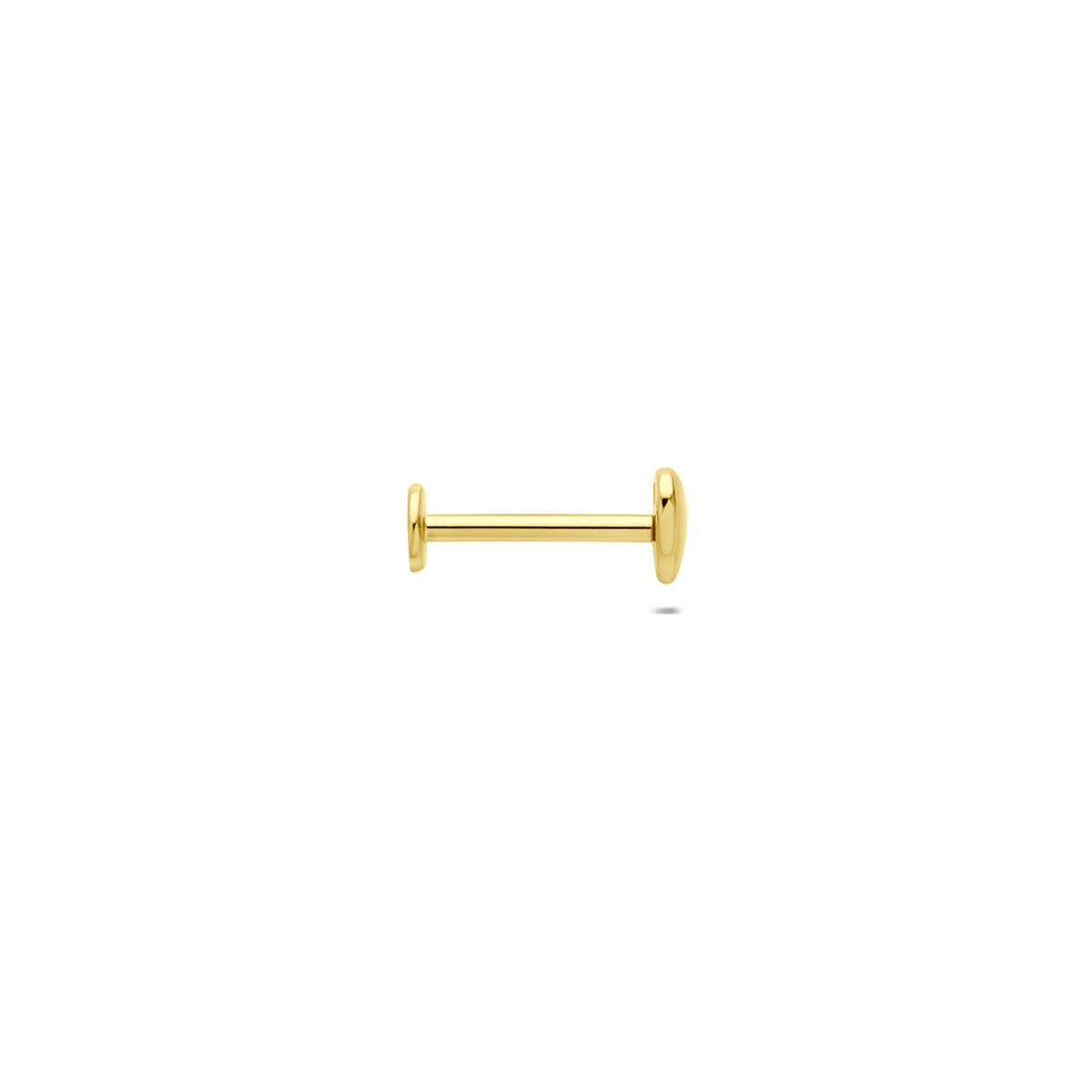 piercing en or jaune 9k avec cœur et zircone