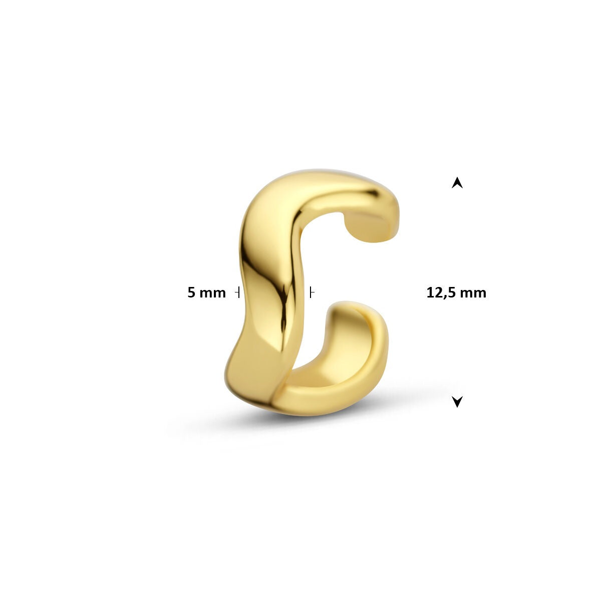 Ear cuff en argent plaqué or – détail doré raffiné sans piercing