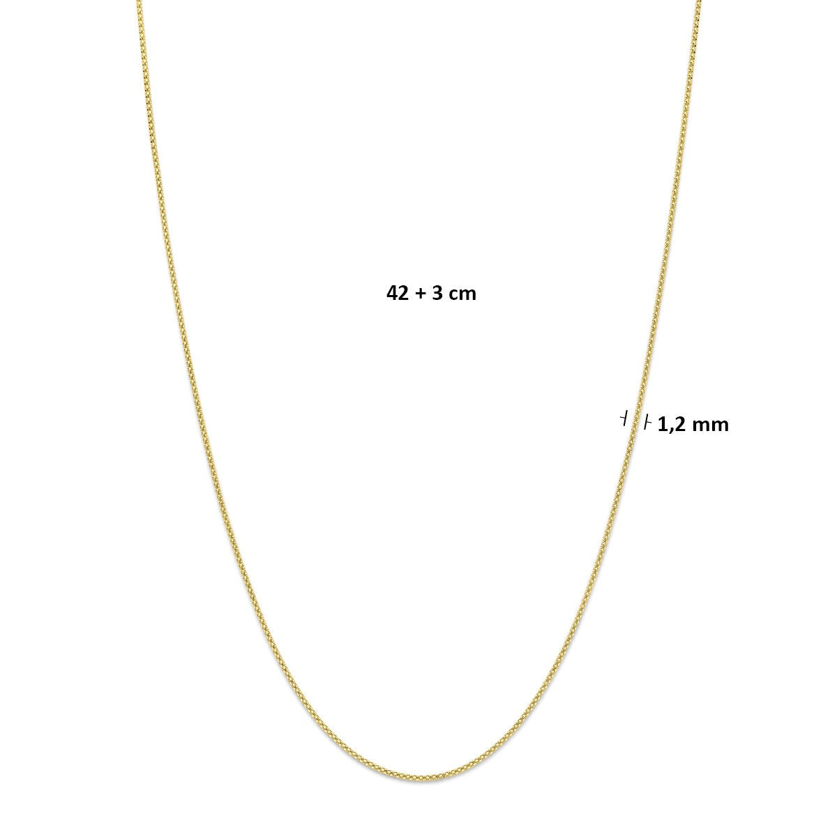 collier en or jaune 14k