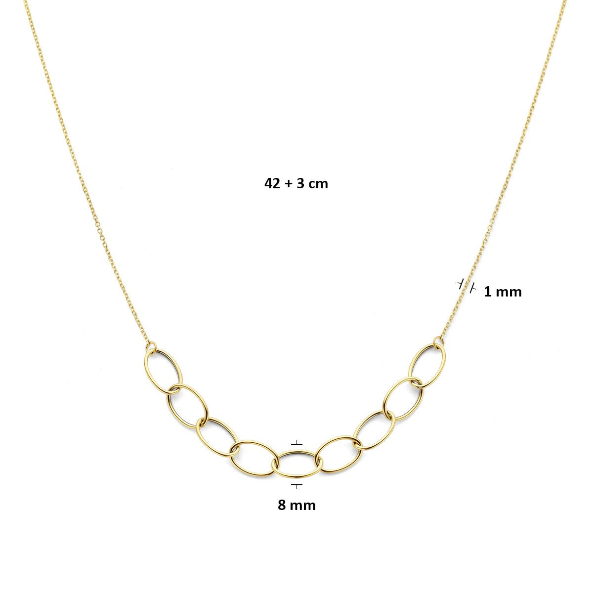 collier ancre en or jaune pour femme