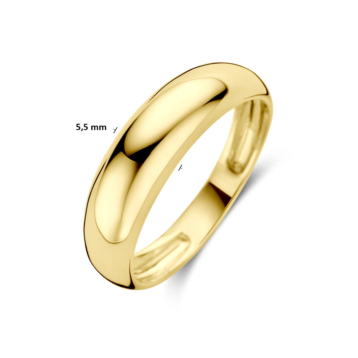bague pour femme en or jaune 5.5mm de large